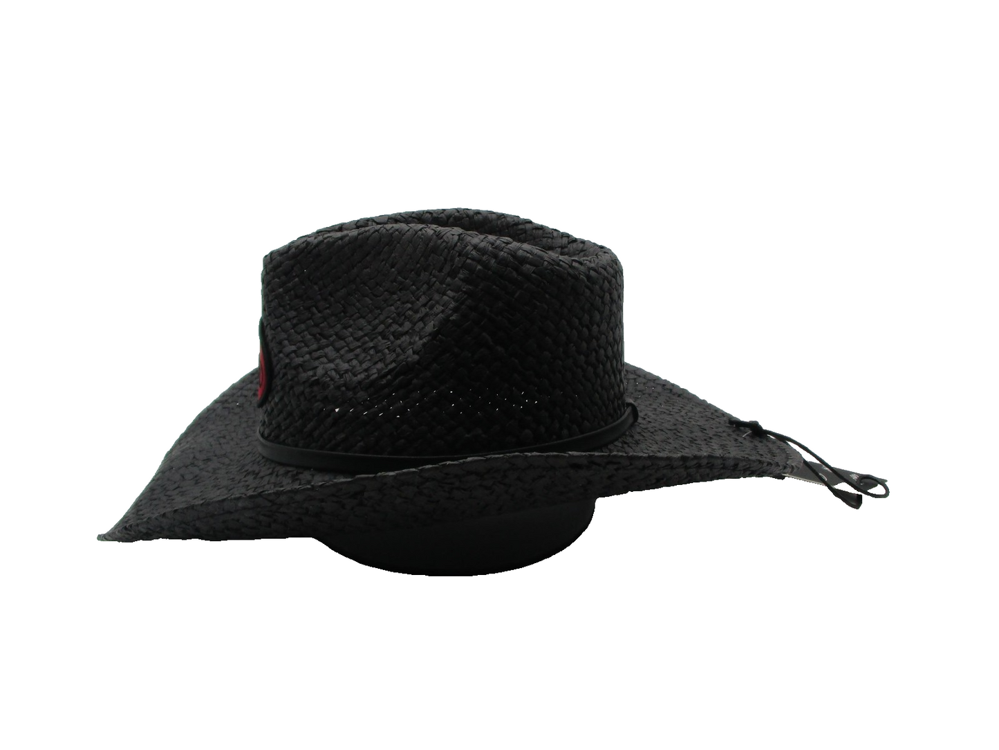 Von Dutch Hat Cowboy Fitted One Size Black Red Straw Wide Brim Western Mens2