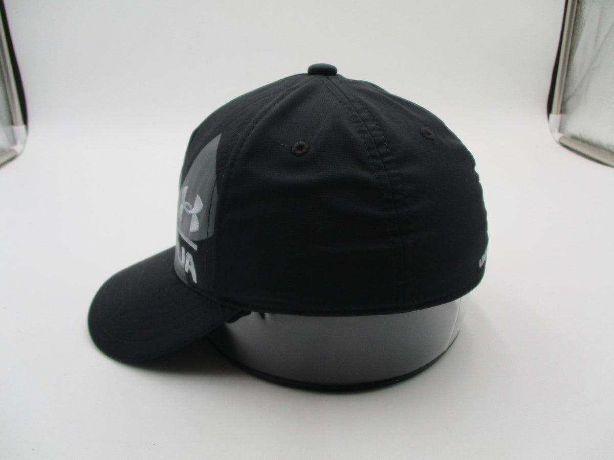 Under Armour Hat Cap Baseball Fitted Boys Medium Black UA Logo Stretch5