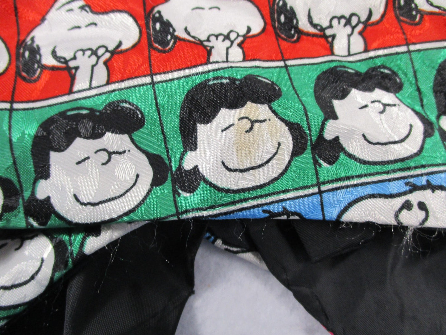 Peanuts Vest Mens Medium Multicolor Snoopy Cartoon Satin Button Front Graphic8