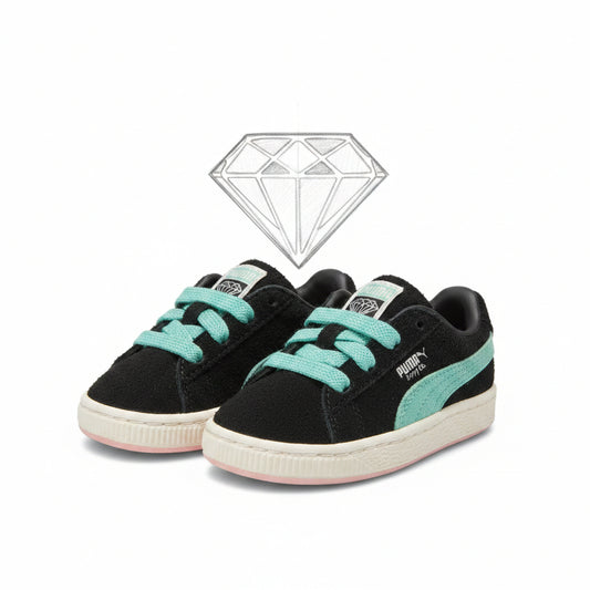 Puma Suede Diamond Supply Company Black/Diamond Blue Sz 4C 365712 01 0