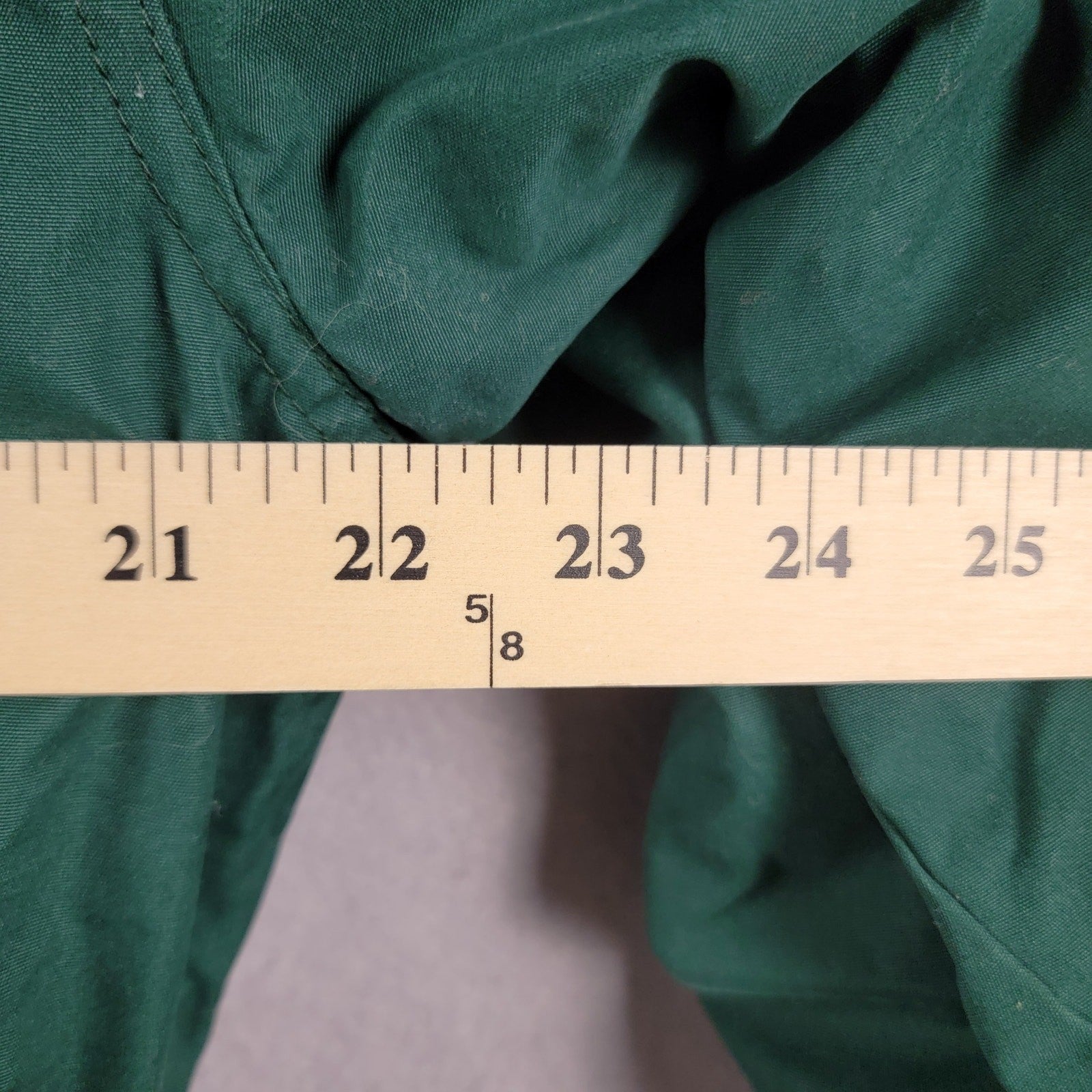 Eddie Bauer Women’s M Green Waxed Cotton Jacket Wool Lined Hooded Vintage 21410