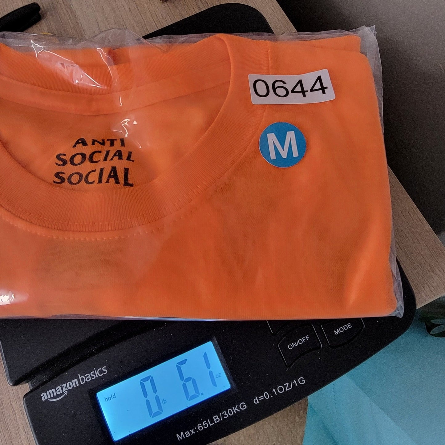Anti Social Social Club ASSC 'Paranoid' Orange Tee  Size M