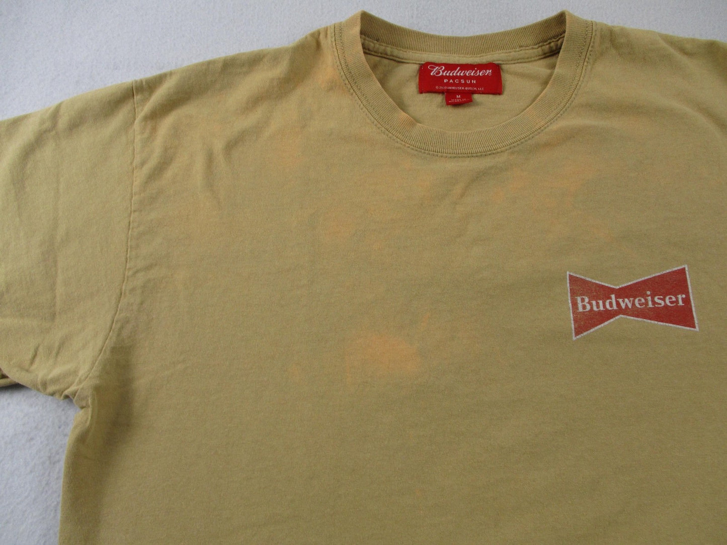 Budweiser In Bottles Shirt Mens Medium Beige PacSun Back Graphic Beer Tee2