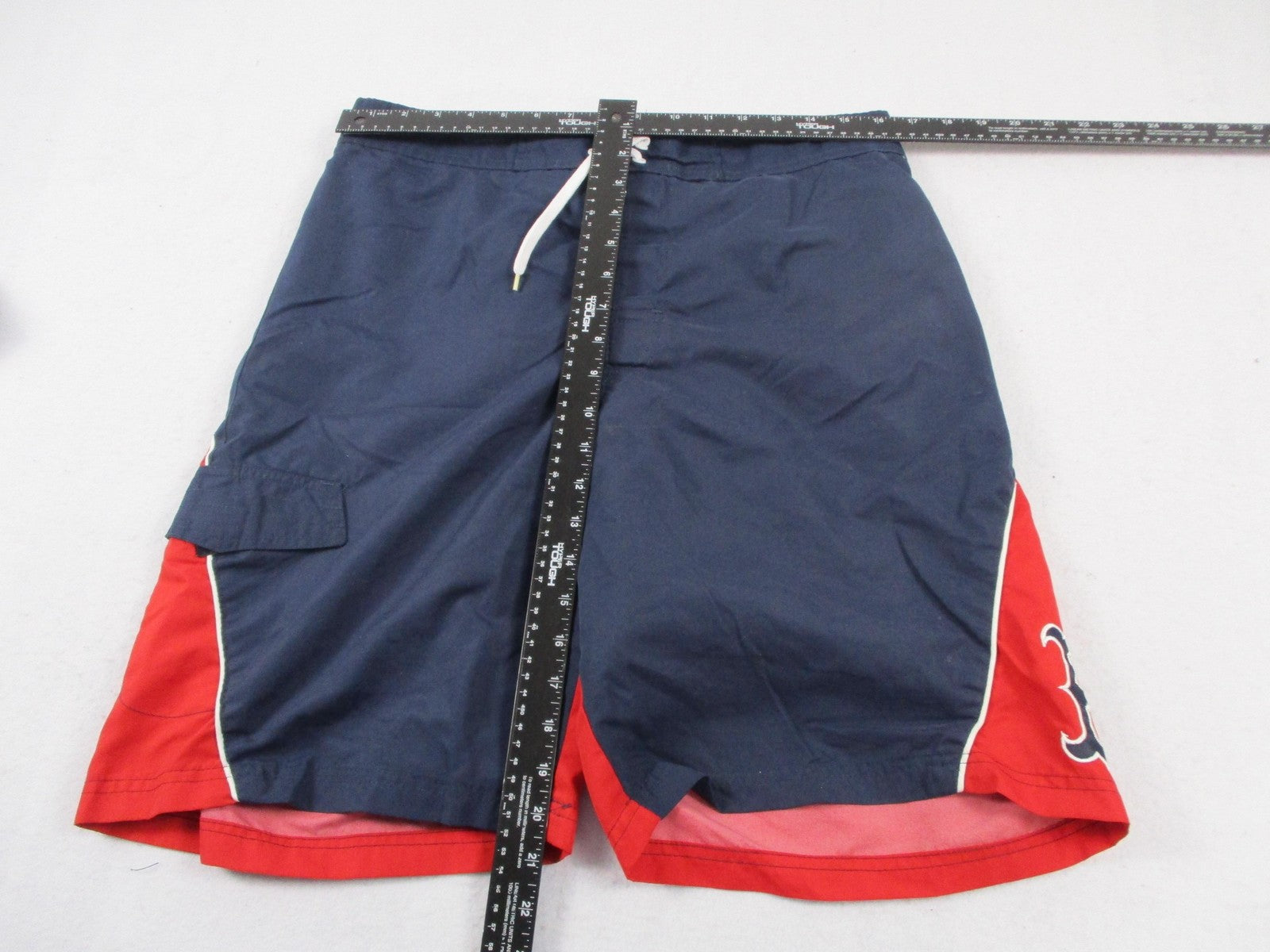 Boston Red Sox Shorts Mens Large Blue Red MLB Baseball G-III Swim Trunks Mesh8