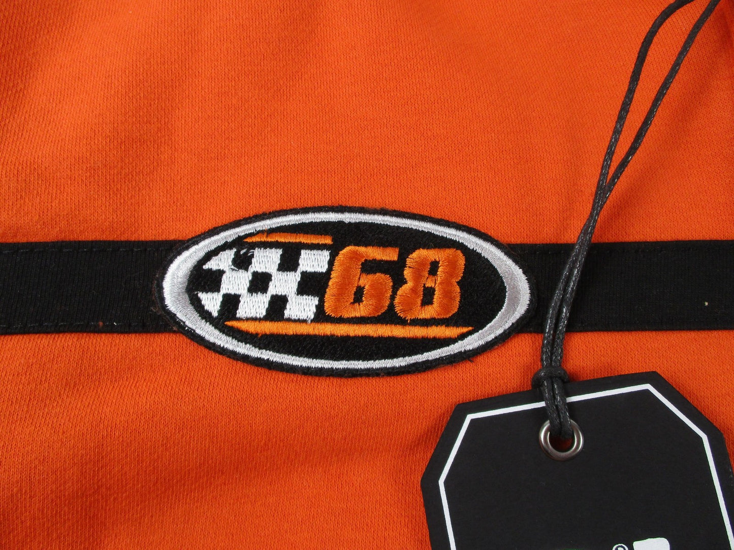 D73 USA Hoodie Mens 2XL Orange Full Zip Hot Wheels Racing 68 Graphic New 1288893