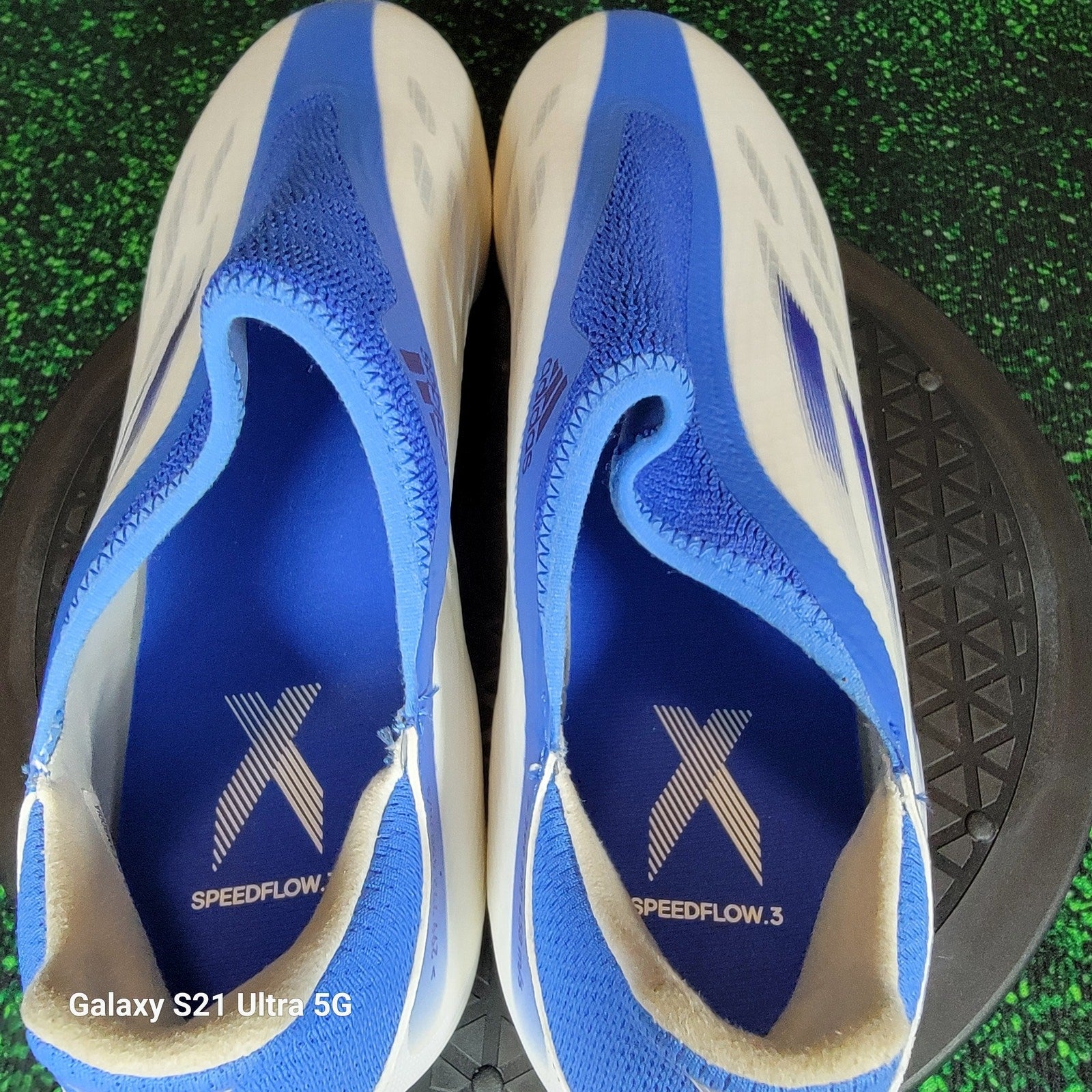 Adidas X Speedflow.3 Laceless FG 'White Legacy Indigo' Sz 13 GW7495