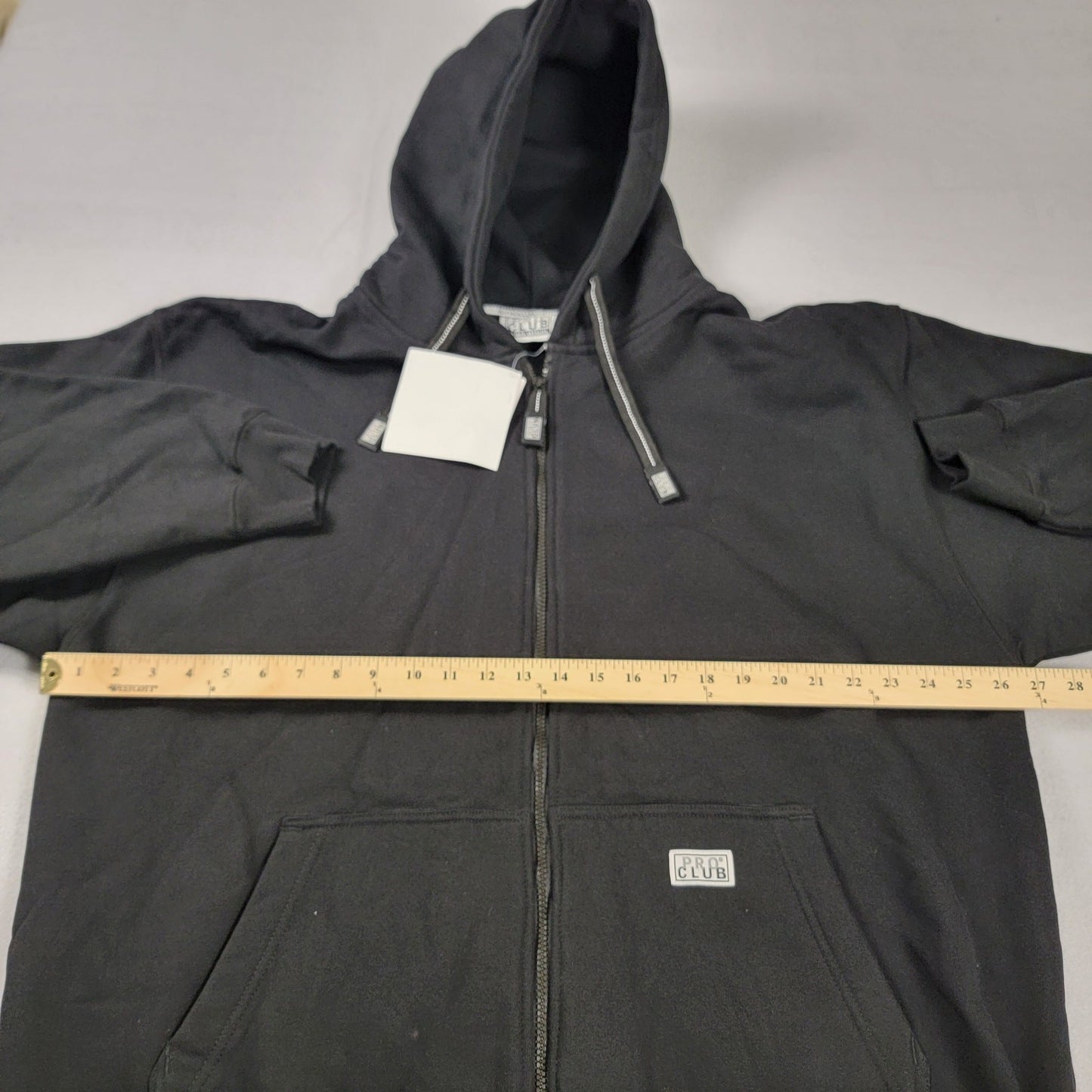 Pro Club Men's Black Heavy Weight Full Zip Hoodie 2XL