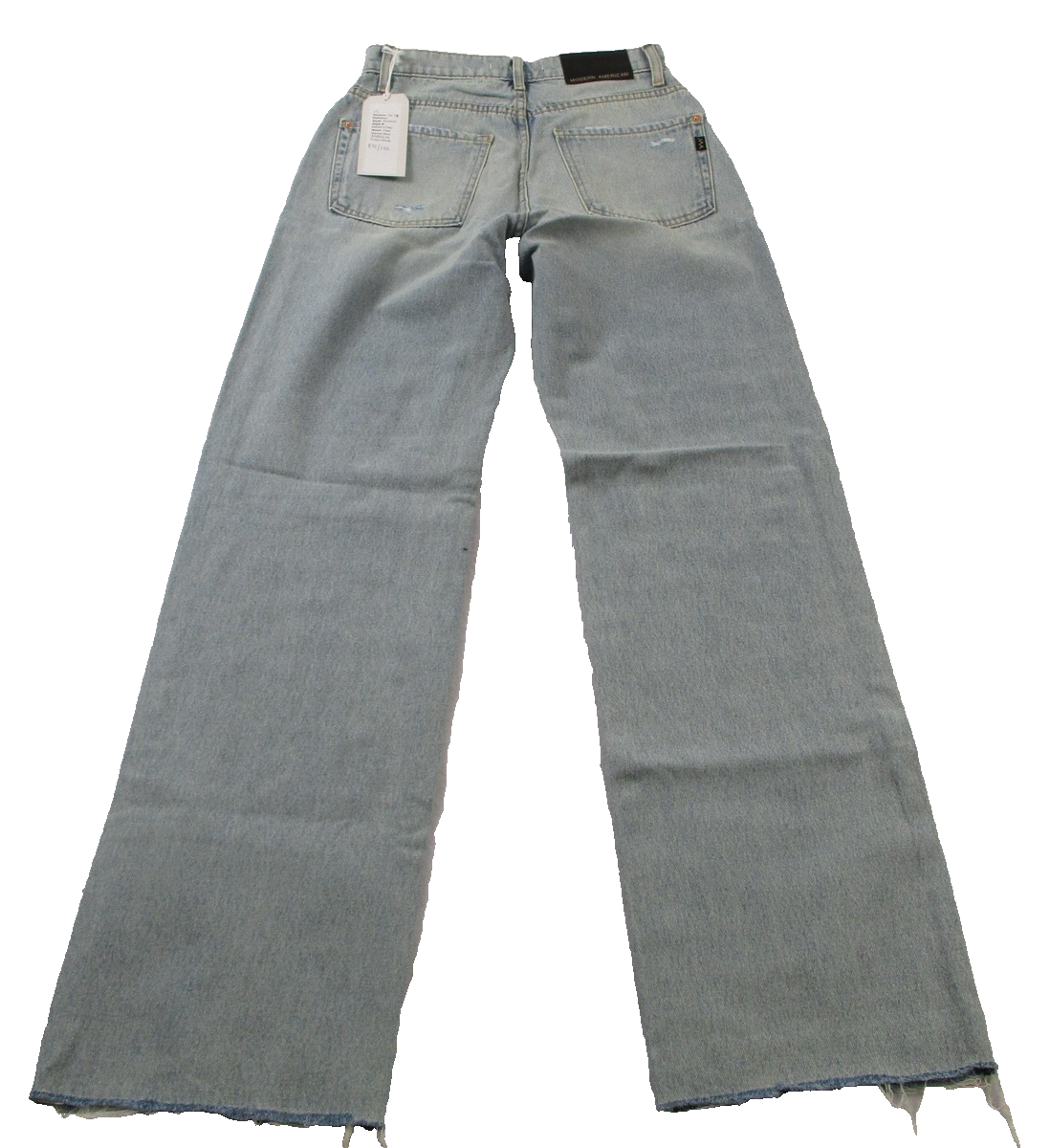 Modern American Rexford Jeans Womens 26 Blue Straight Distressed Frayed Hem 14711