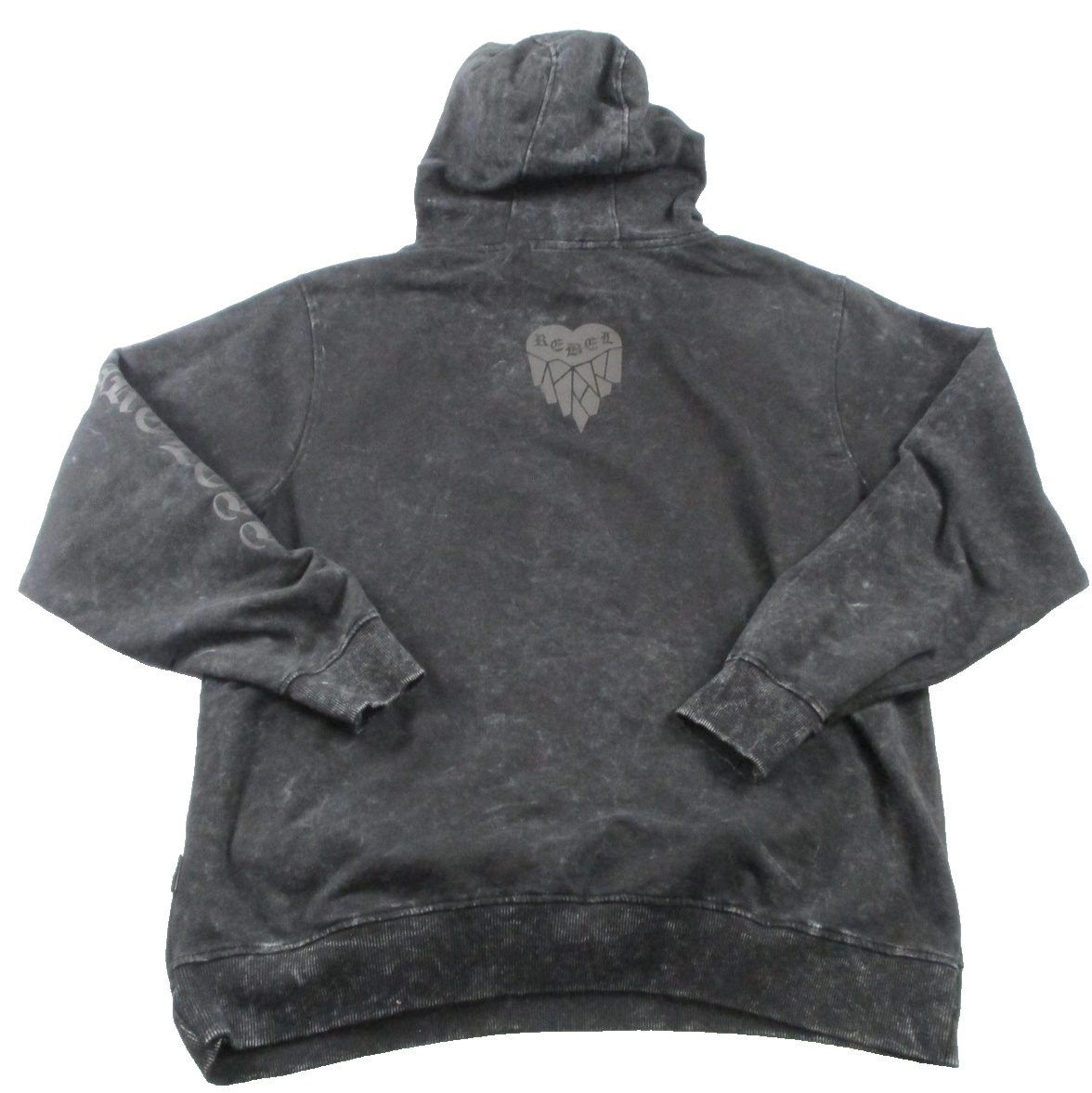 Rebel Minds Hoodie Mens XL Black Pullover Fleece Sweatshirt Cold Hearted Graphic1