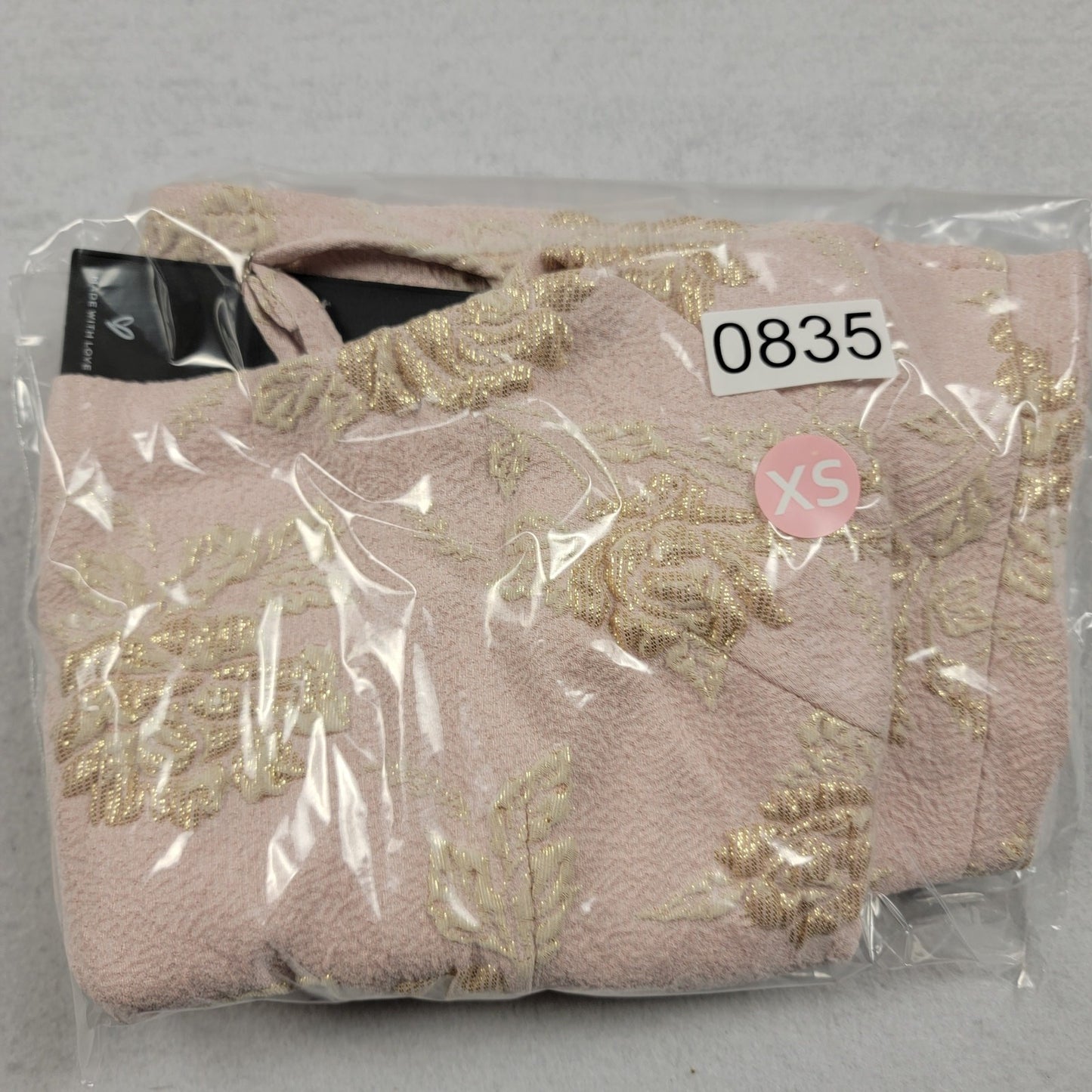 Lulus Pink Gold Floral Brocade Spaghetti Strap Mini Dress Women’s XS NWT