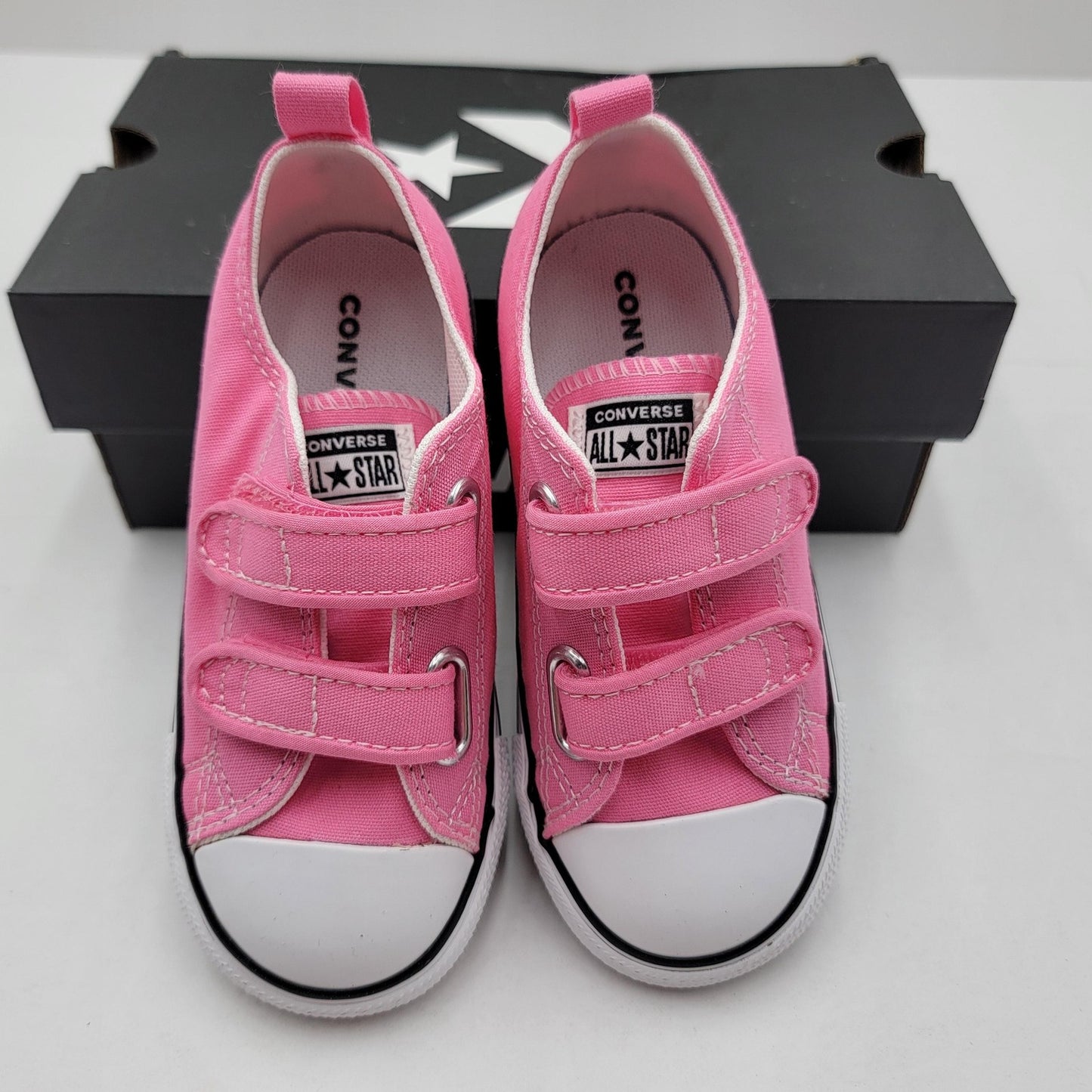 Converse All Star CT 2V Ox Shoes Infant Size 9 Pink Canvas Sneakers New5