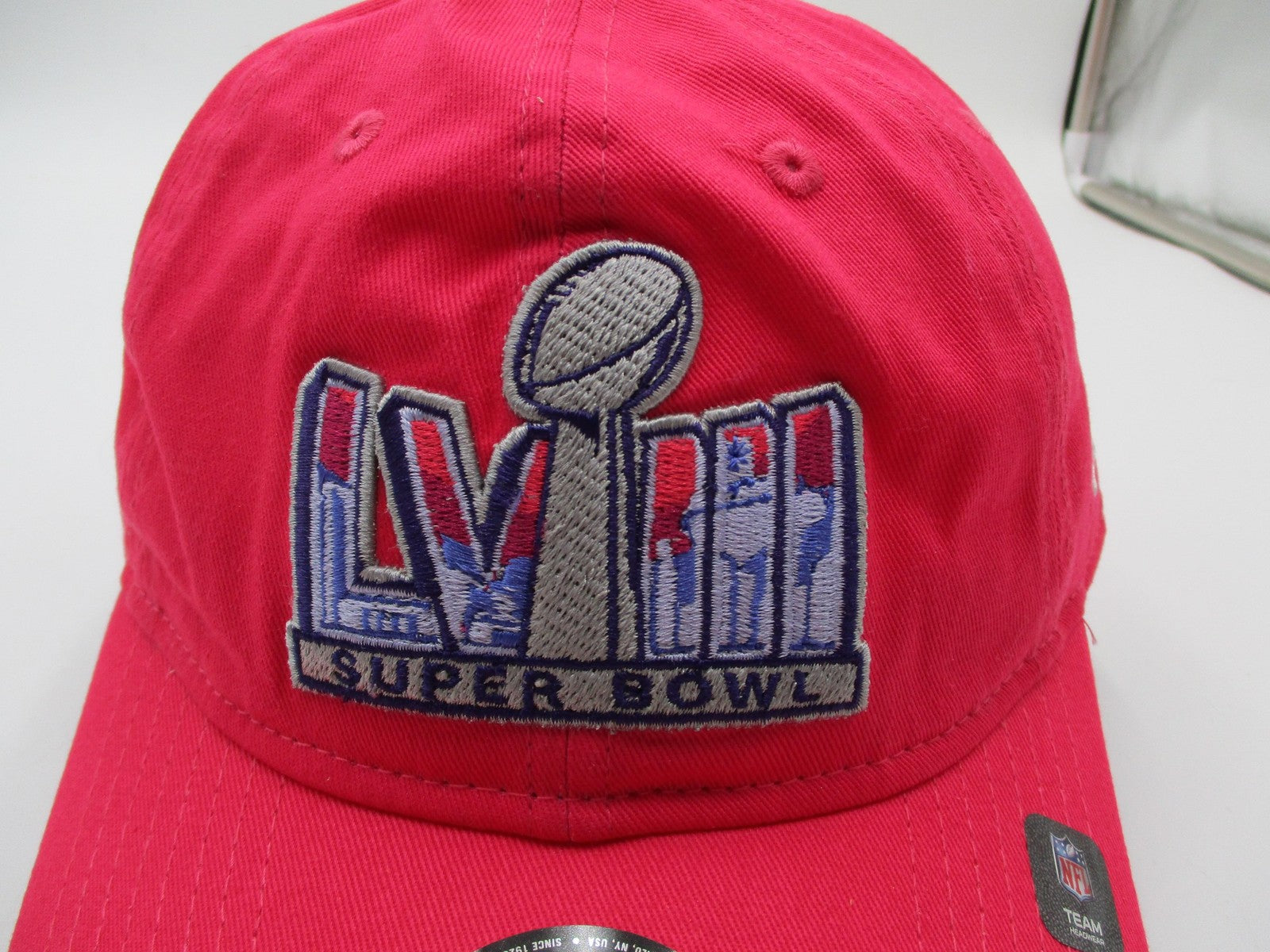 Super Bowl LVI Hat Cap Strap Back One Size Mens Pink NFL Football New Era NWT3