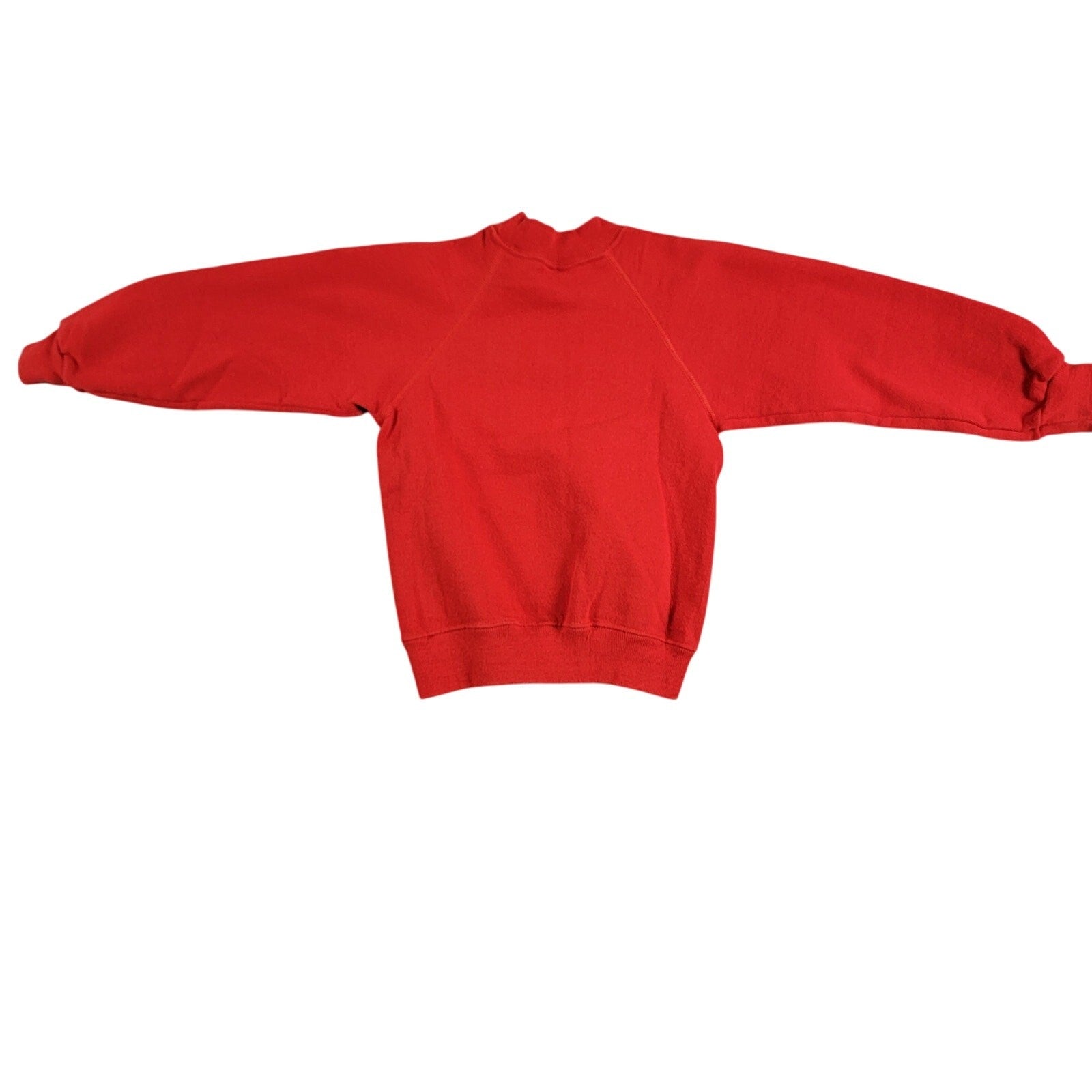 Vintage 80's Christmas Sweatshirt Kids Sz S (68) Red Long Sleeves