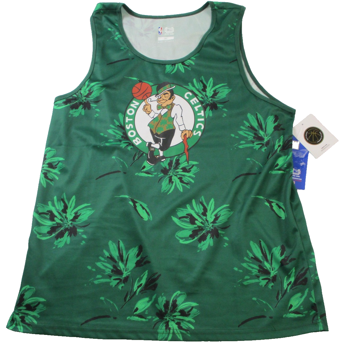 Boston Celtics Shirt Mens XL Green NBA Basketball Ultra Game Brown 7 Tank 14920