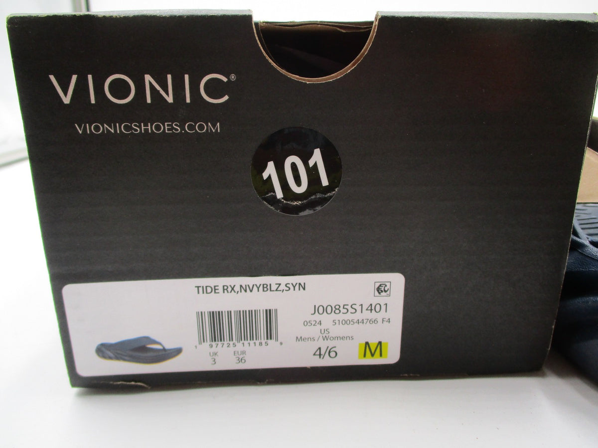 Vionic Tide RX Shoes Womens Size 6 Blue Arch Support Thong Sandals J0085S14019