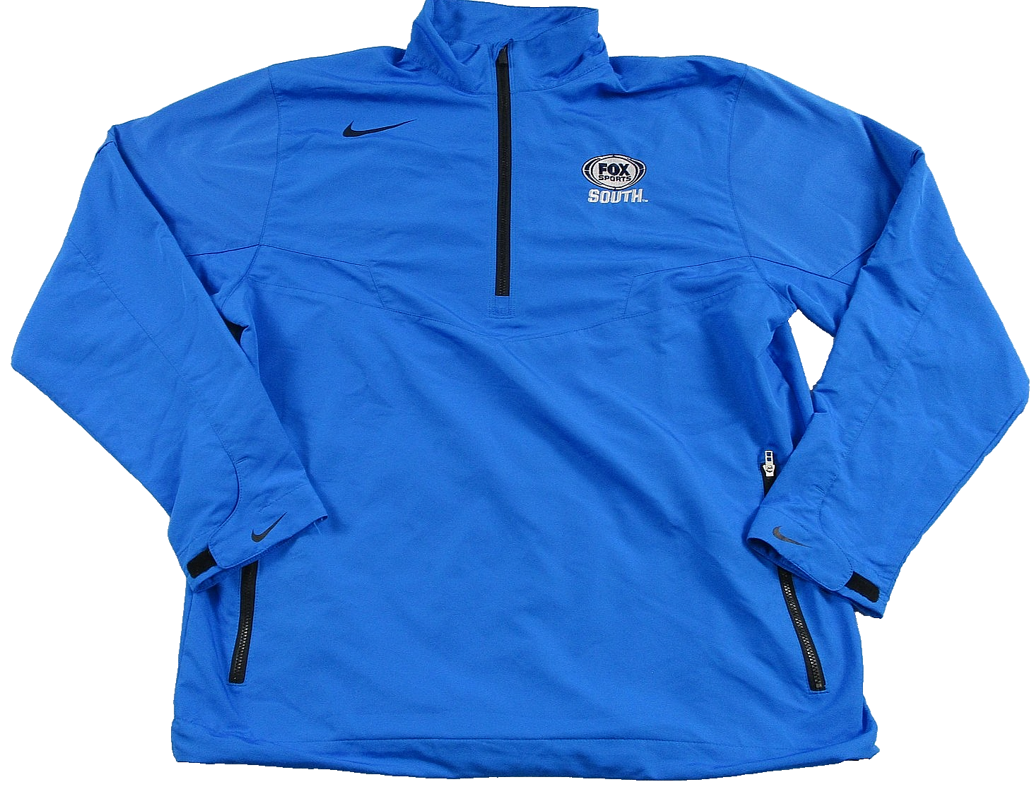 Nike Golf Fox Sports South Jacket Mens Medium Blue 1/4 Zip Windbreaker Pullover0