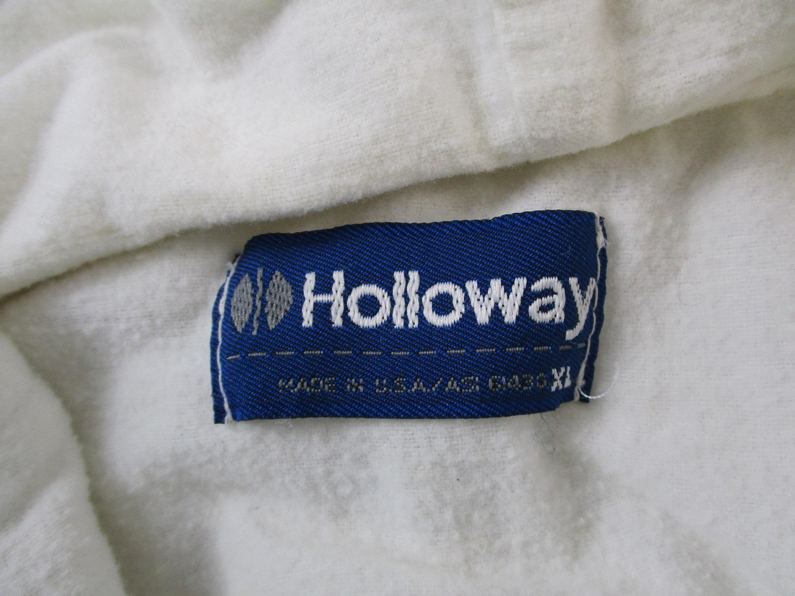 Vintage Holloway Jacket Mens XL White Hooded 1/2 Zip Track NP Varsity 16464