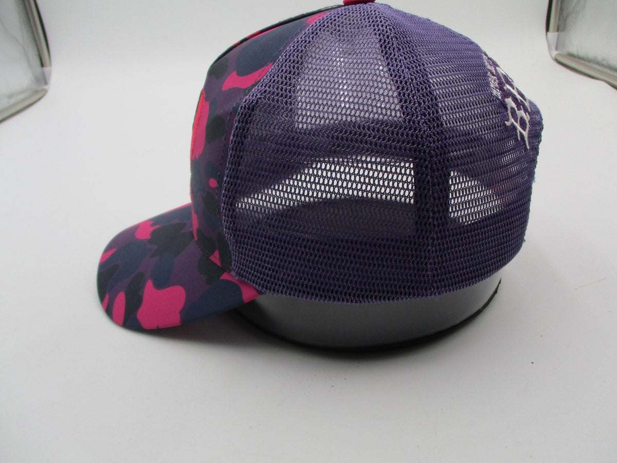 Betty Boop Headgear Classics Hat Cap Snap Back Adjustable Womens Purple Camo3