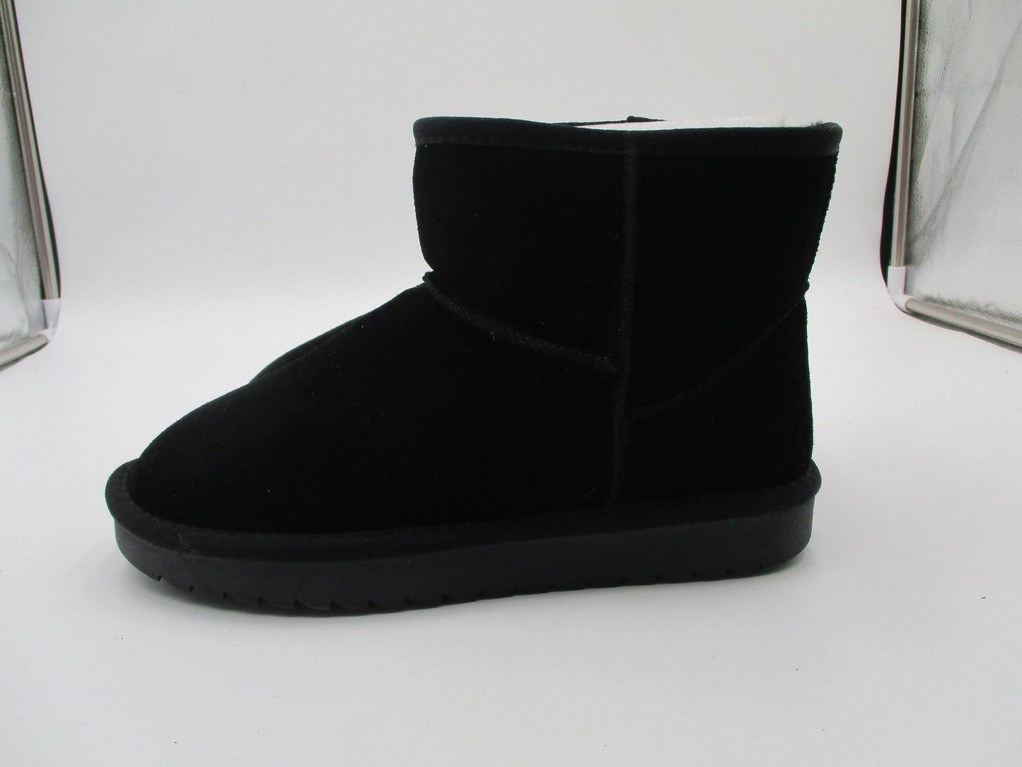 Cushionaire Womens Size 8.5 Black Faux Suede Shearling Lined Winter Boots2