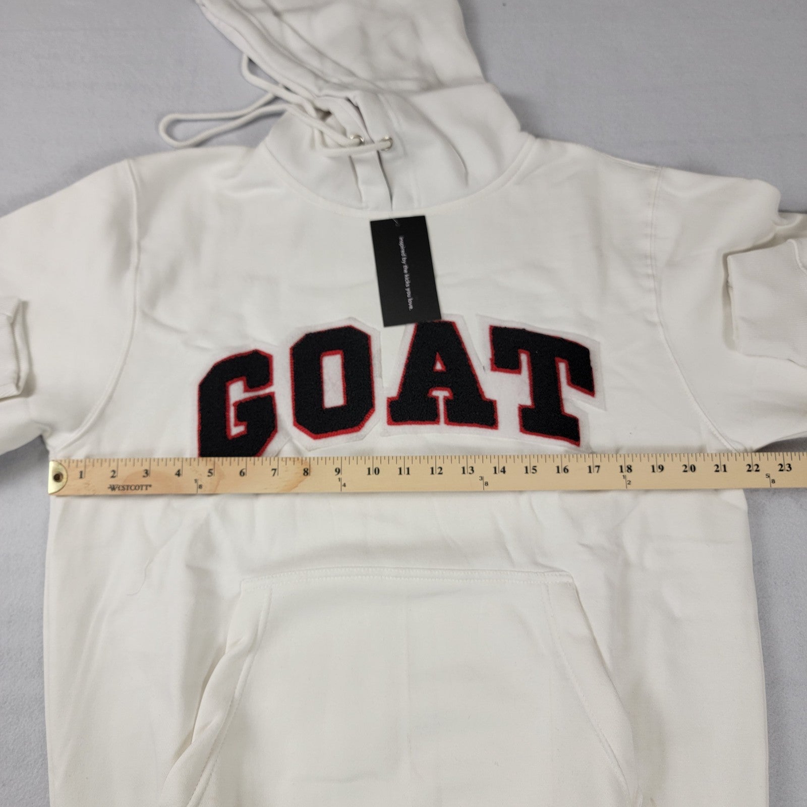 SneakGallery GOAT Short Sleeve Hoodie Jogger Sweat Suit Set Mens M White NWT 6695