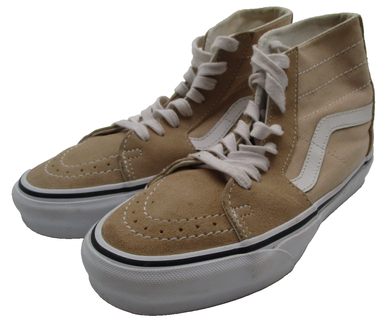 Vans Sk8-Hi Tan Khaki Suede Canvas High Top Women's 6 Men's 4.5 Pre-Owned0