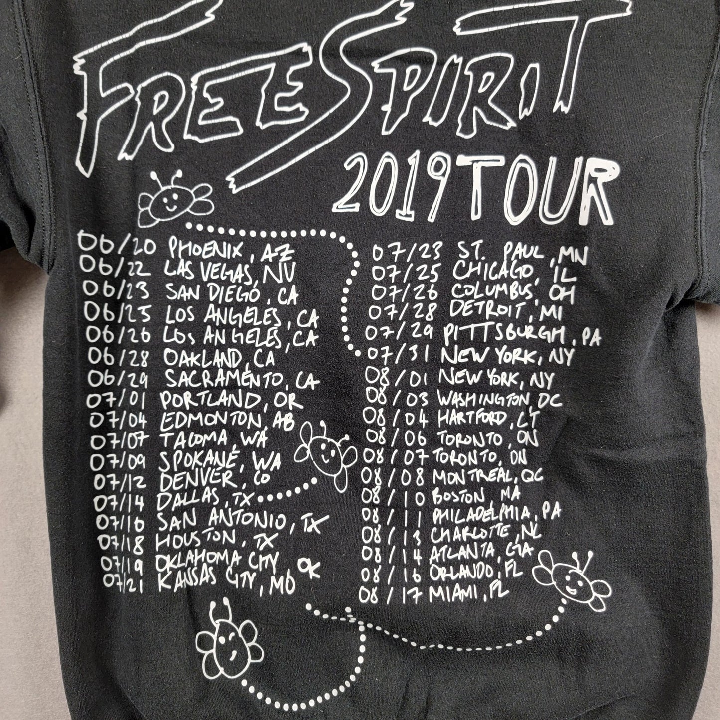Khalid Free Spirit 2019 Tour Hoodie Black Small Preowned Concert Merch