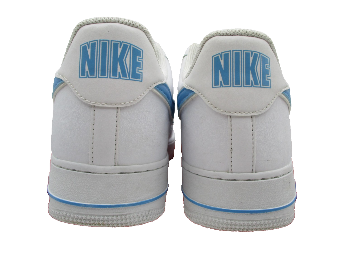 Nike Air Force 1 Low Shoes Men Sz 14 White Blue Leather Low Top AF1 Classic 1E75