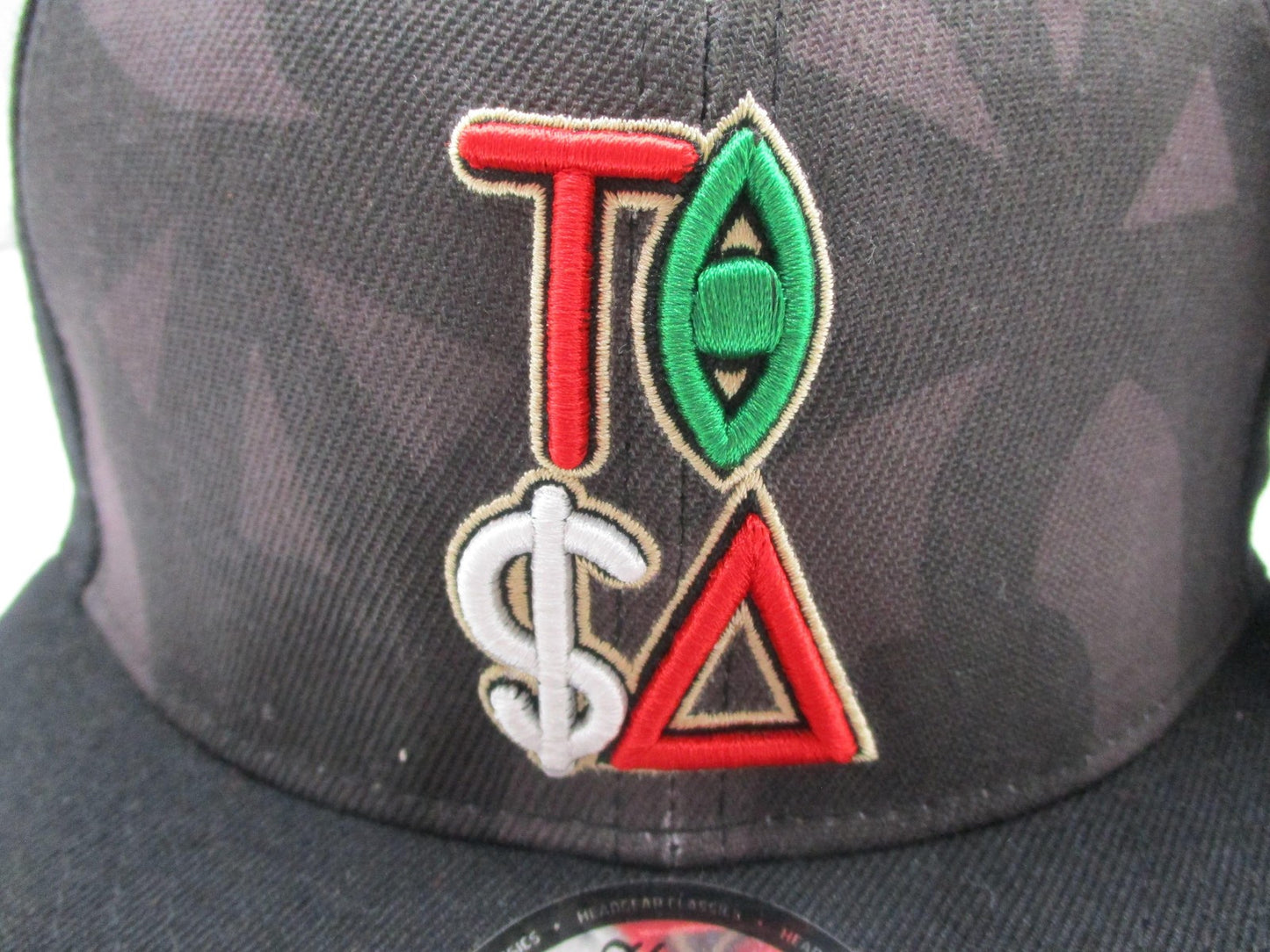 TI$A Hat Cap Fitted Mens 7 1/4 Black Red TISA Vizion TO$A Logo Streetwear5
