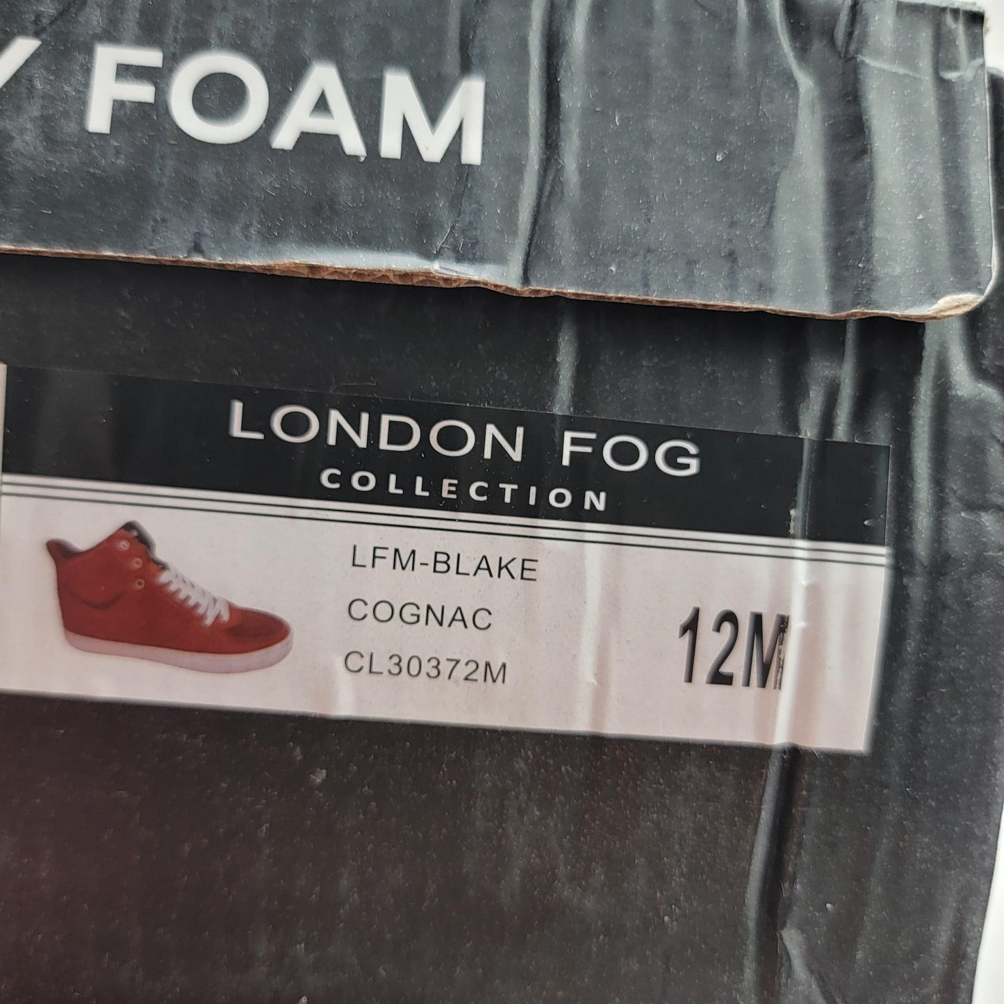London Fog Blake Shoes Mens Size 12 Cognac Brown High Top Sneakers Memory Foam7
