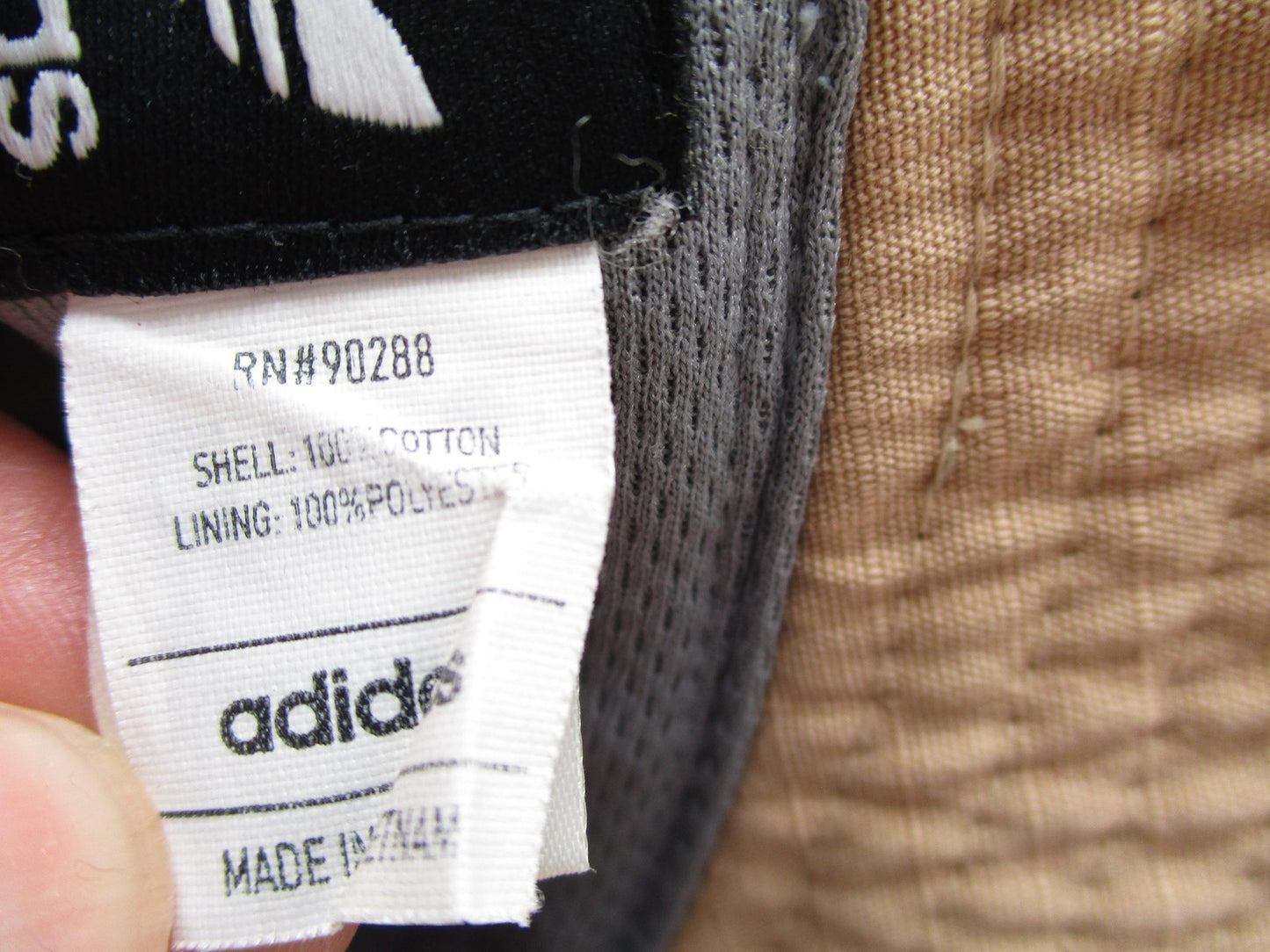 Adidas Hat Cap Bucket Mens One Size Beige Canvas Trefoil Logo Outdoor Hiking11