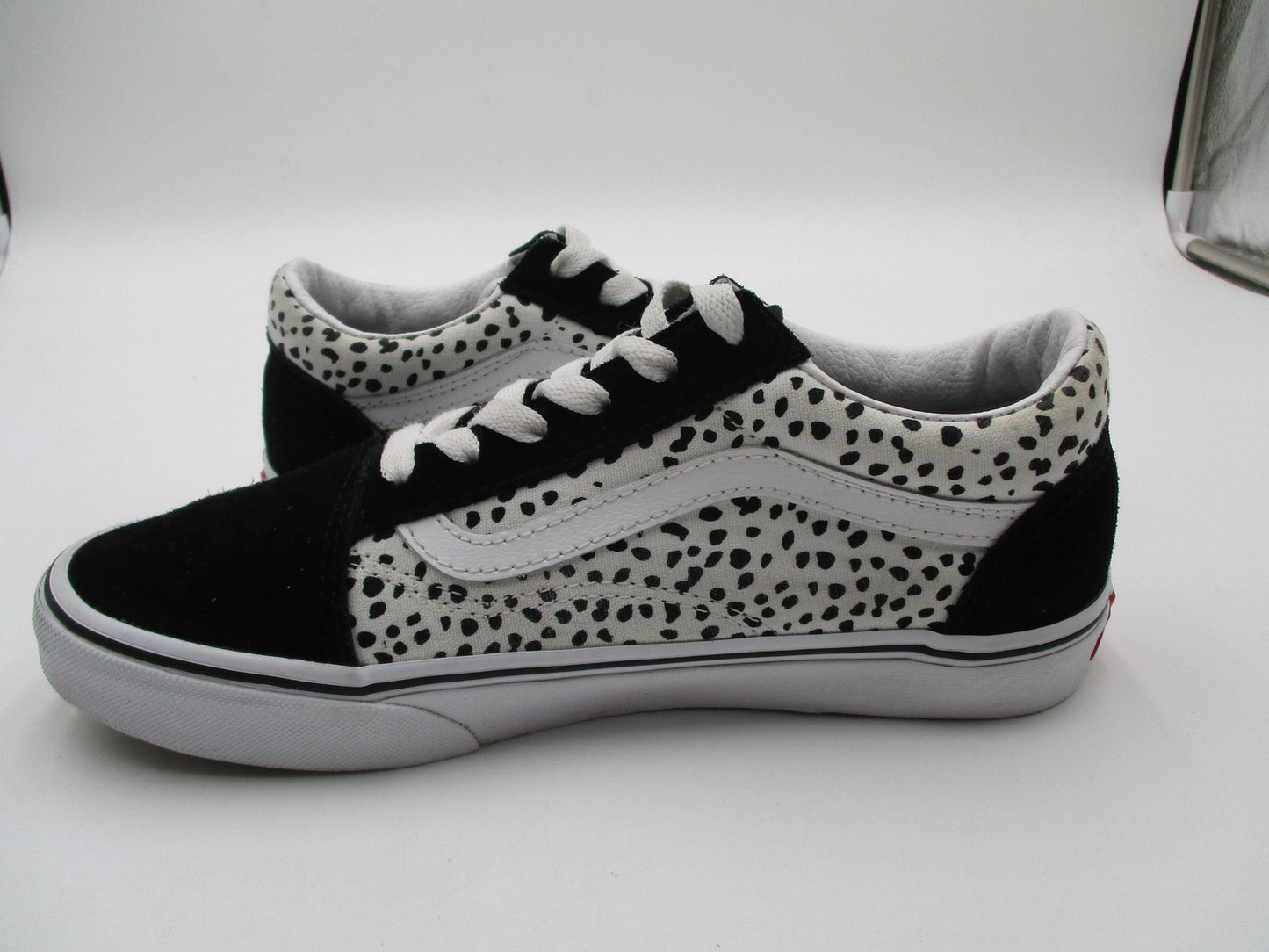 Vans Dalmatian Spot Print Shoes Kids Size 6 Black White Suede Sneakers5