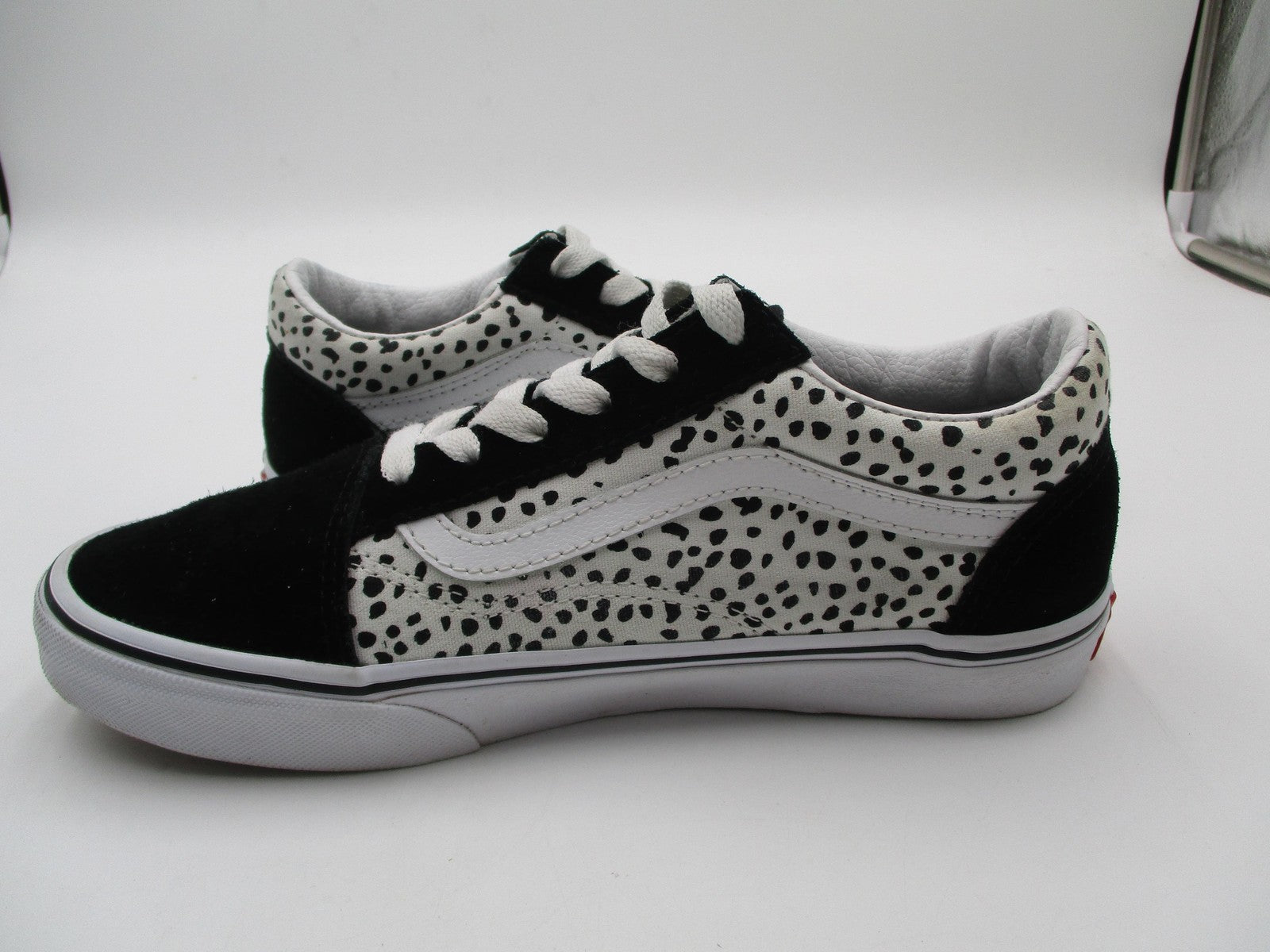 Vans Dalmatian Spot Print Shoes Kids Size 6 Black White Suede Sneakers5