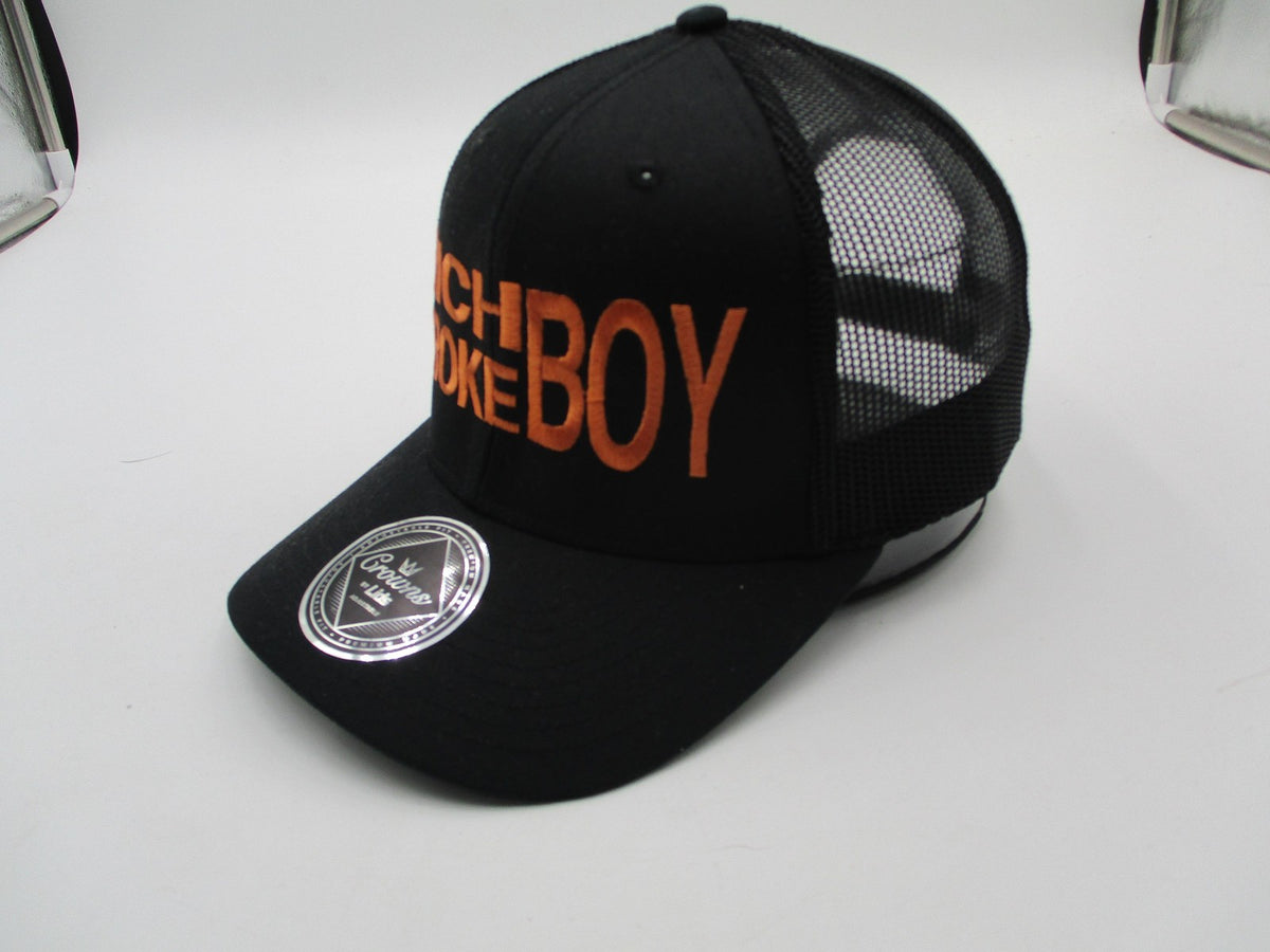 Crowns By Lids Hat Cap Snap Back Mens One Size Black Rich Broke Boy Trucker Mesh4