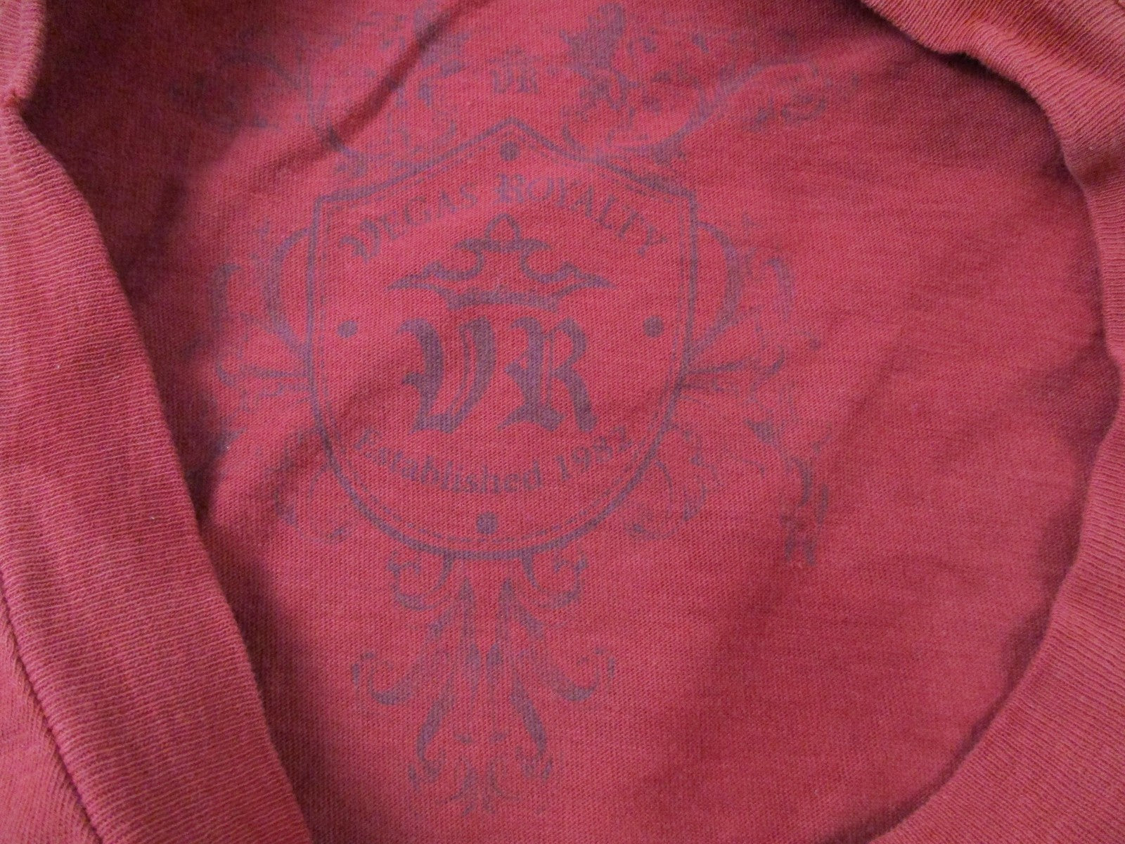 Vegas Royalty Shirt Womens Medium Red Skull Lock & Load Rhinestone Tee Graphic5