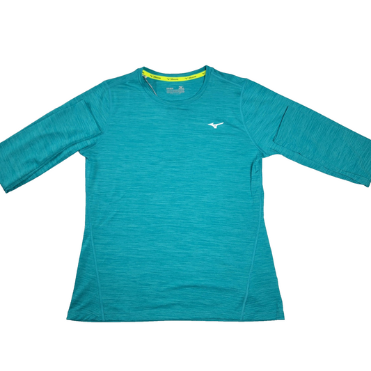 Mizuno Shirt Womens Medium Blue Impulse Core LS Tee Long Sleeve Athletic Top 6470