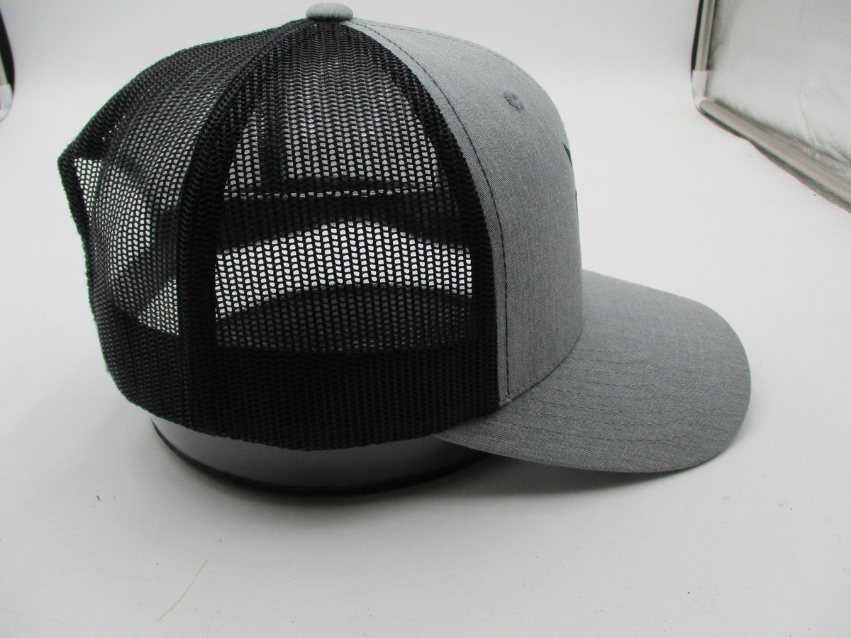PNW Yupoong Hat Cap Snap Back Mens One Size Gray Black Trucker Mesh Embroidered7