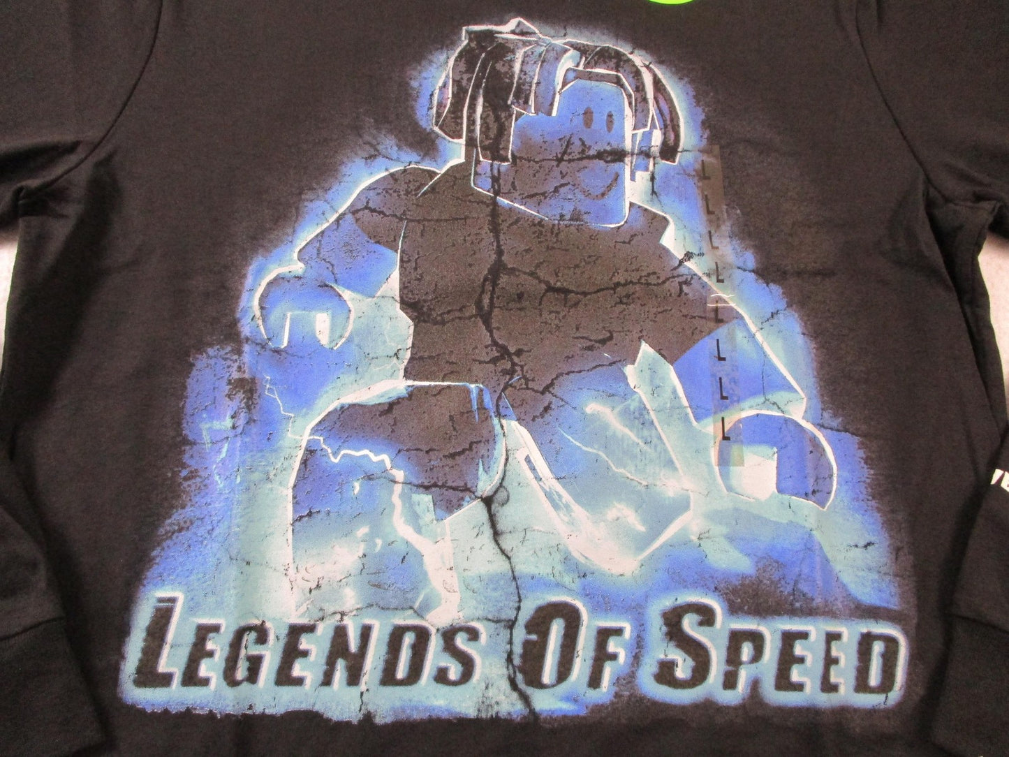 Roblox Legends Of Speed Shirt Boys L Black Long Sleeve Graphic Tee 1527283