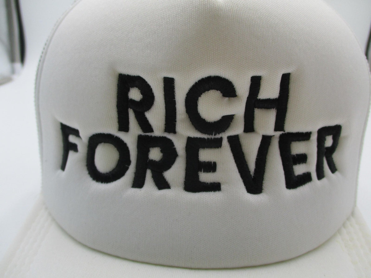 Crowns By Lids Hat Cap Snap Back Mens One Size White Rich Forever Trucker Mesh2