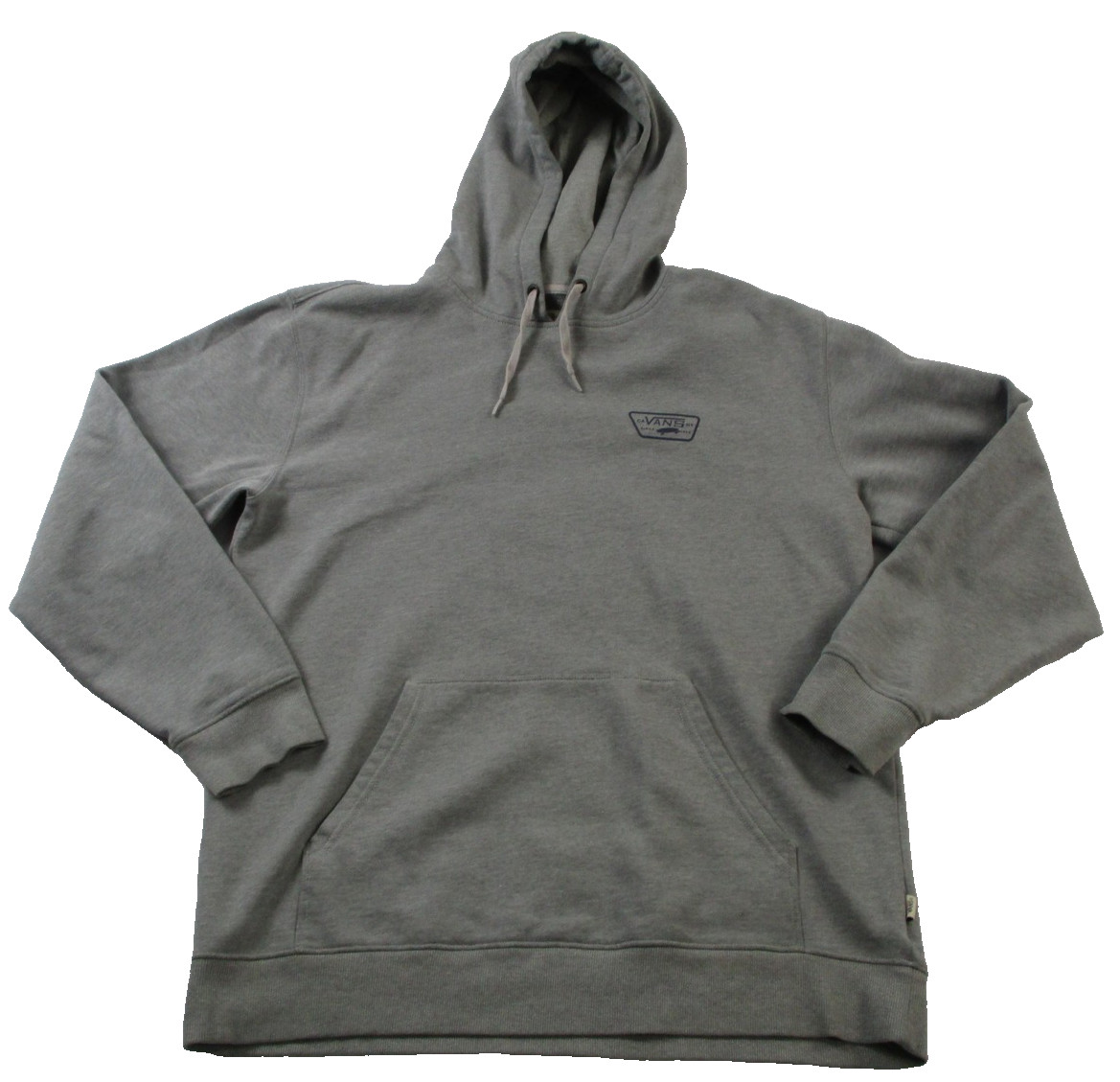 Vans Hoodie Mens Large Gray Pullover Fleece Sweatshirt CA NY Since 1966 Logo0