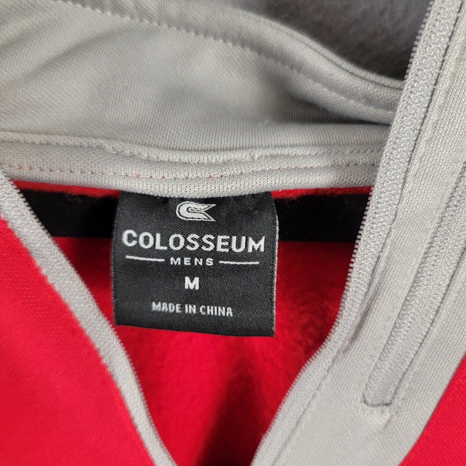 Ohio State Buckeyes Colosseum Red Quarter Zip Hoodie Men’s Medium Preowned