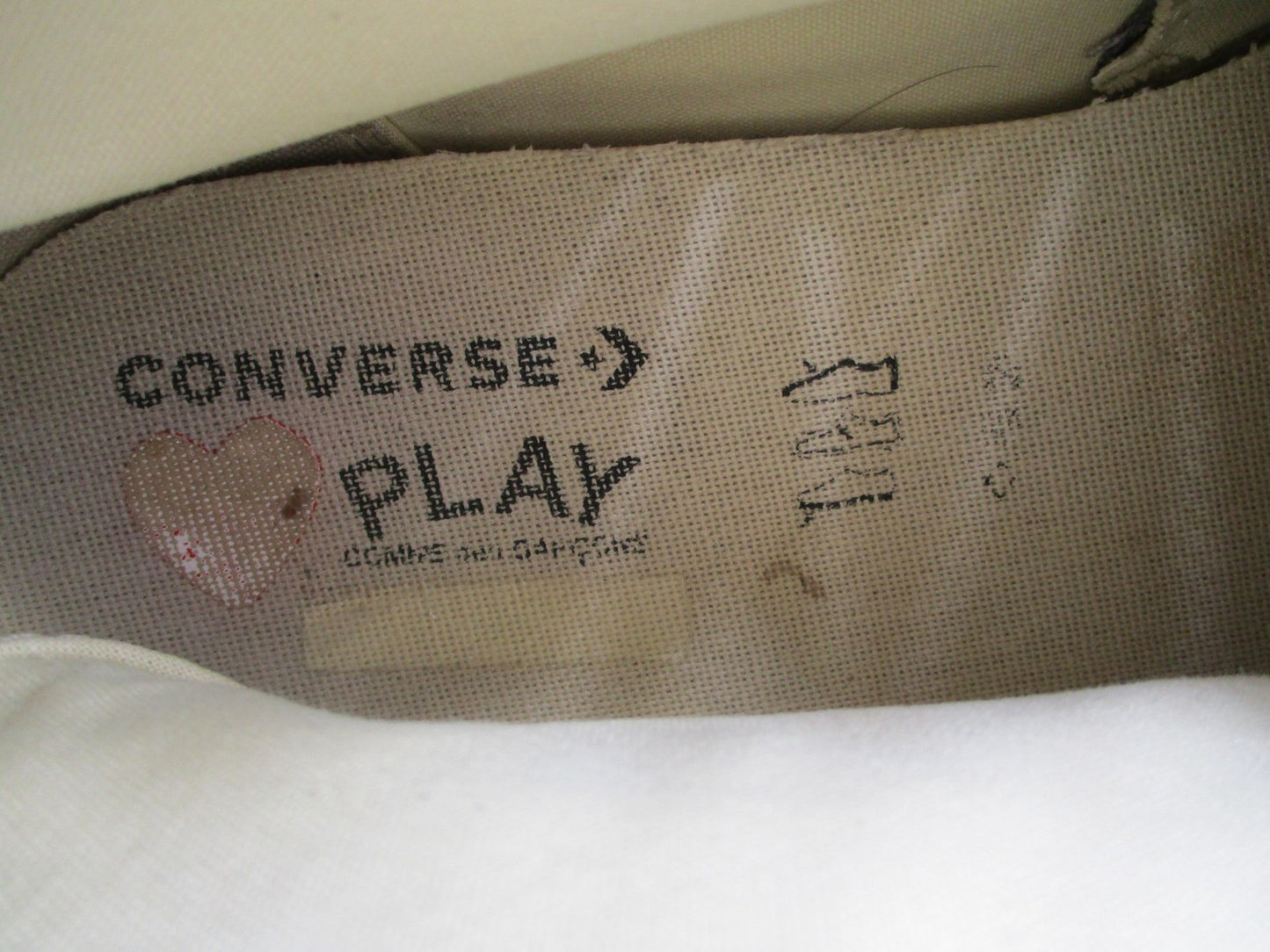 Converse x Comme des Garçons PLAY Chuck 70 Hi Shoes Mens Sz 10 Gray 171847C 1D215