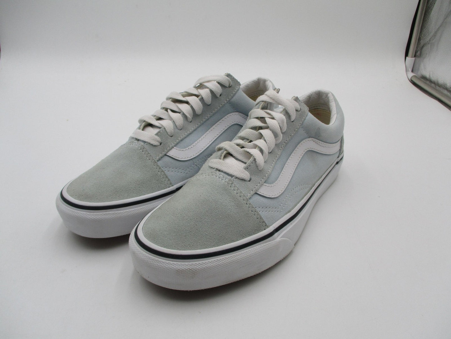 Vans Old Skool Shoes Mens Size 7 Blue Suede Canvas Low Top Skate 751505 Sneakers0