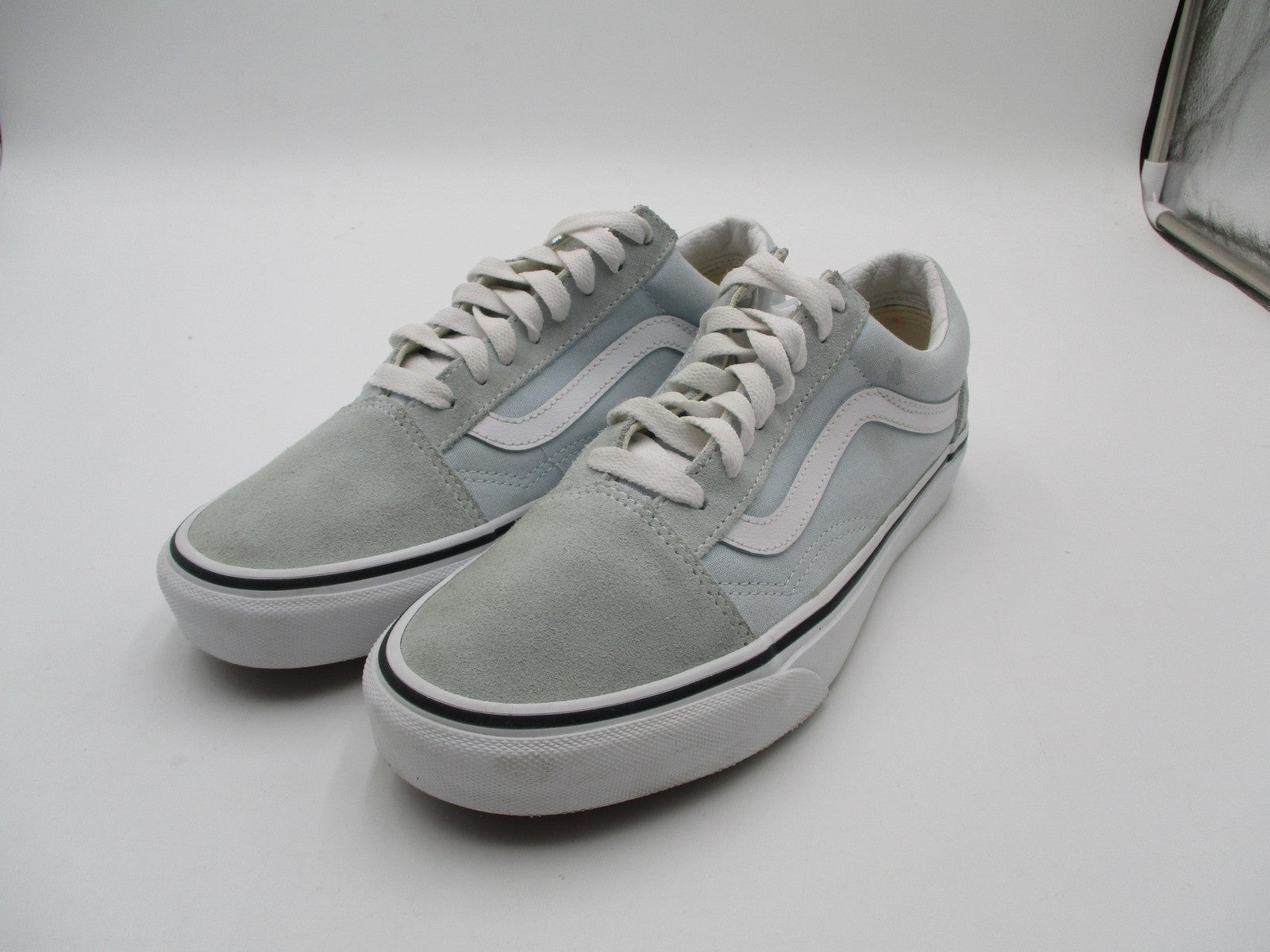 Vans Old Skool Shoes Mens Size 7 Blue Suede Canvas Low Top Skate 751505 Sneakers0