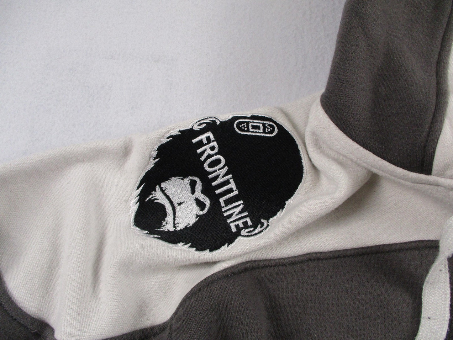 Fly Waves Factory Hoodie Mens 2XL Gray Lace Up Fleece Sweatshirt Frontline 16585