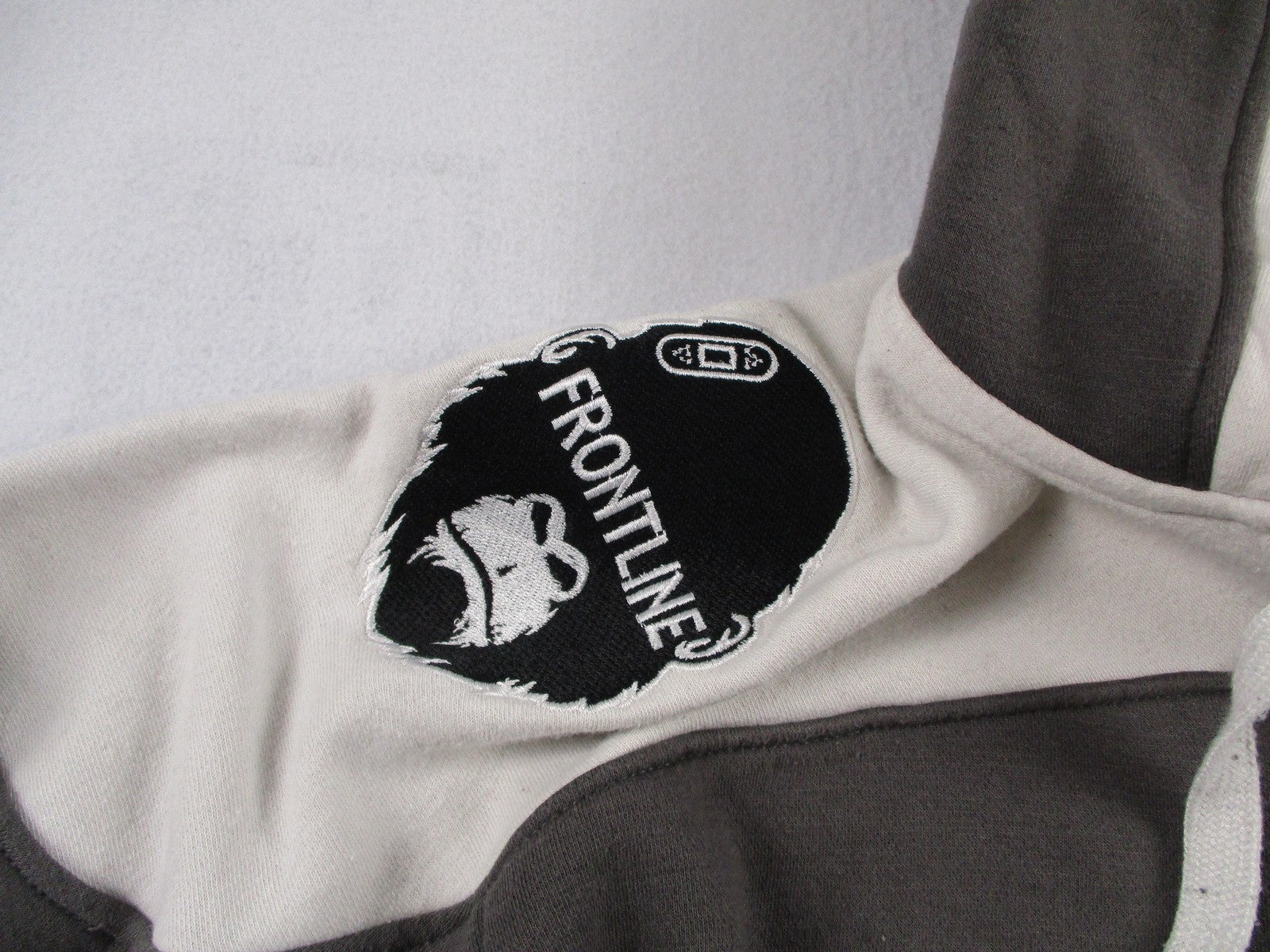 Fly Waves Factory Hoodie Mens 2XL Gray Lace Up Fleece Sweatshirt Frontline 16585