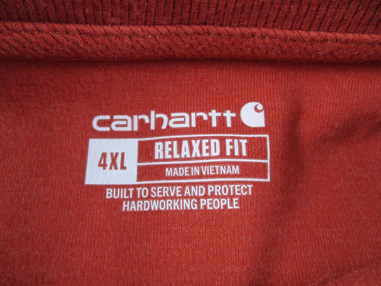 Carhartt Shirt Mens 4XL Orange Long Sleeve Thermal Henley Pocket Relaxed Fit4