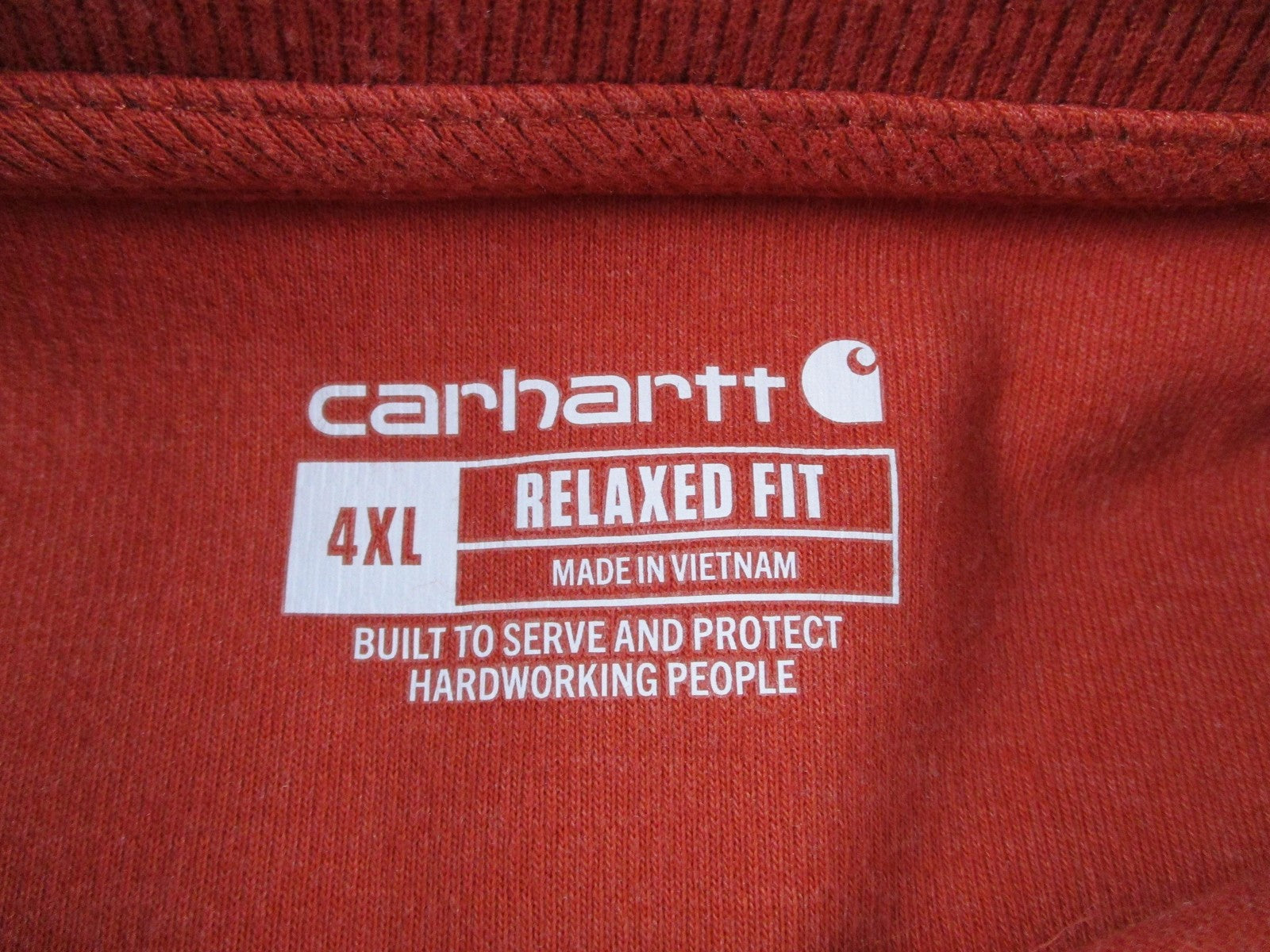 Carhartt Shirt Mens 4XL Orange Long Sleeve Thermal Henley Pocket Relaxed Fit4