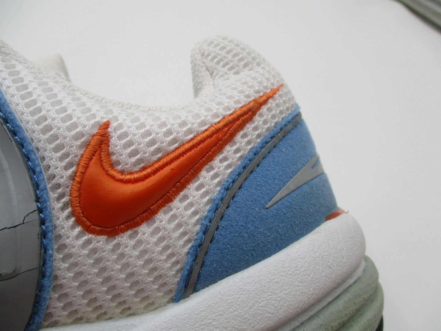 Vintage Nike Zoom Air Structure Shoes Women Sz 9.5 White Blue Orange Running 1T419