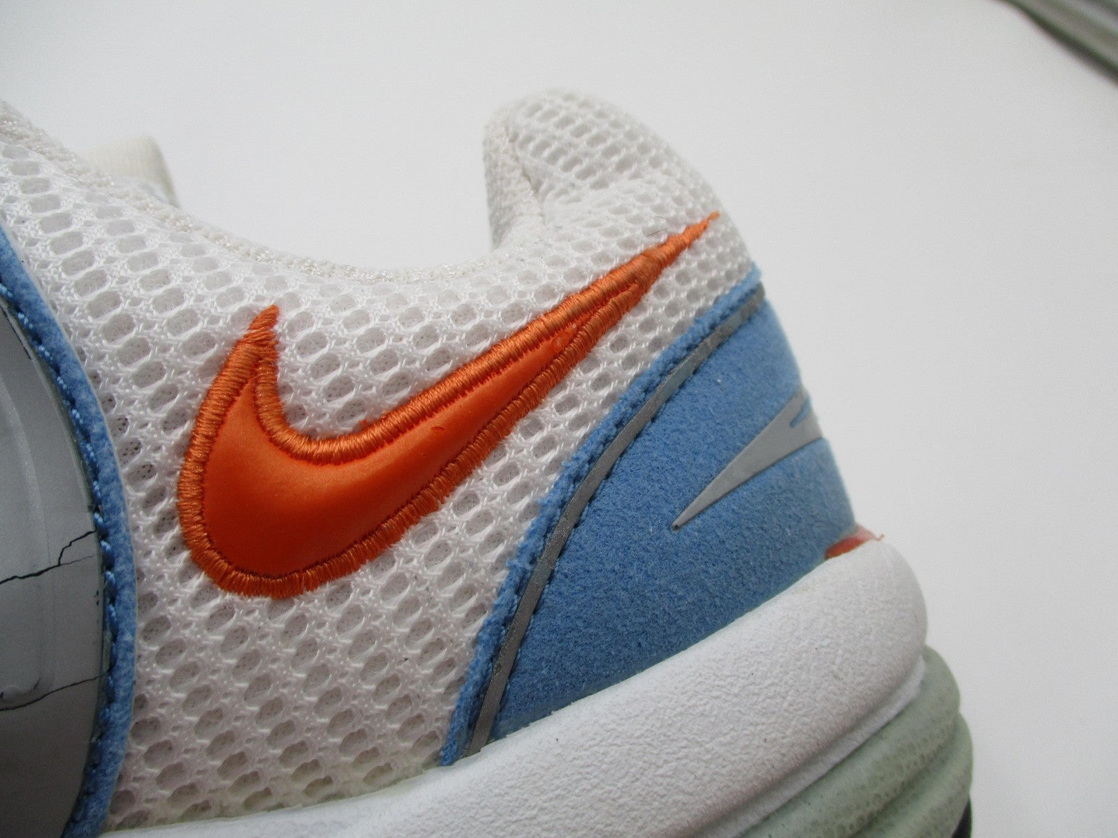 Vintage Nike Zoom Air Structure Shoes Women Sz 9.5 White Blue Orange Running 1T419