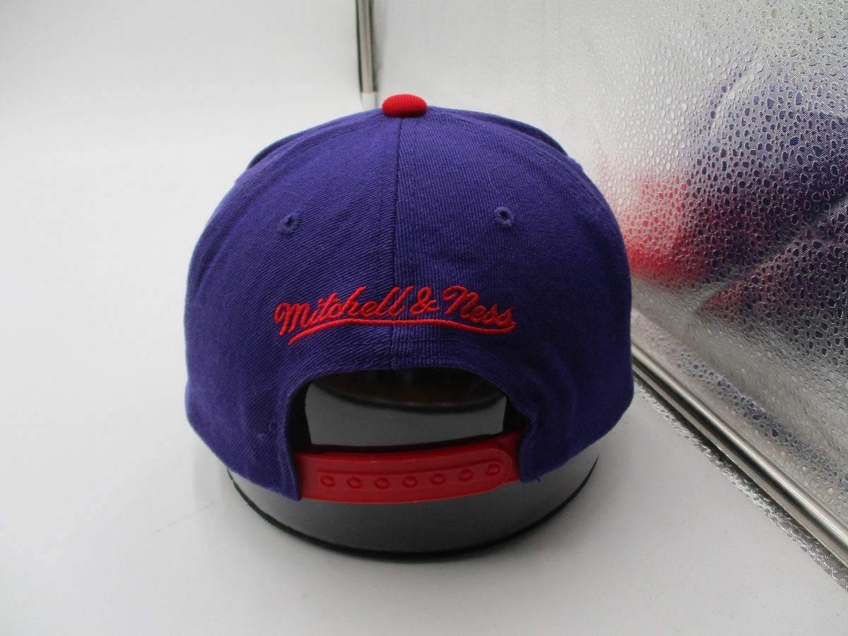 Toronto Raptors Hat Cap Snap Back One Size Purple NBA Basketball Mitchell Ness5